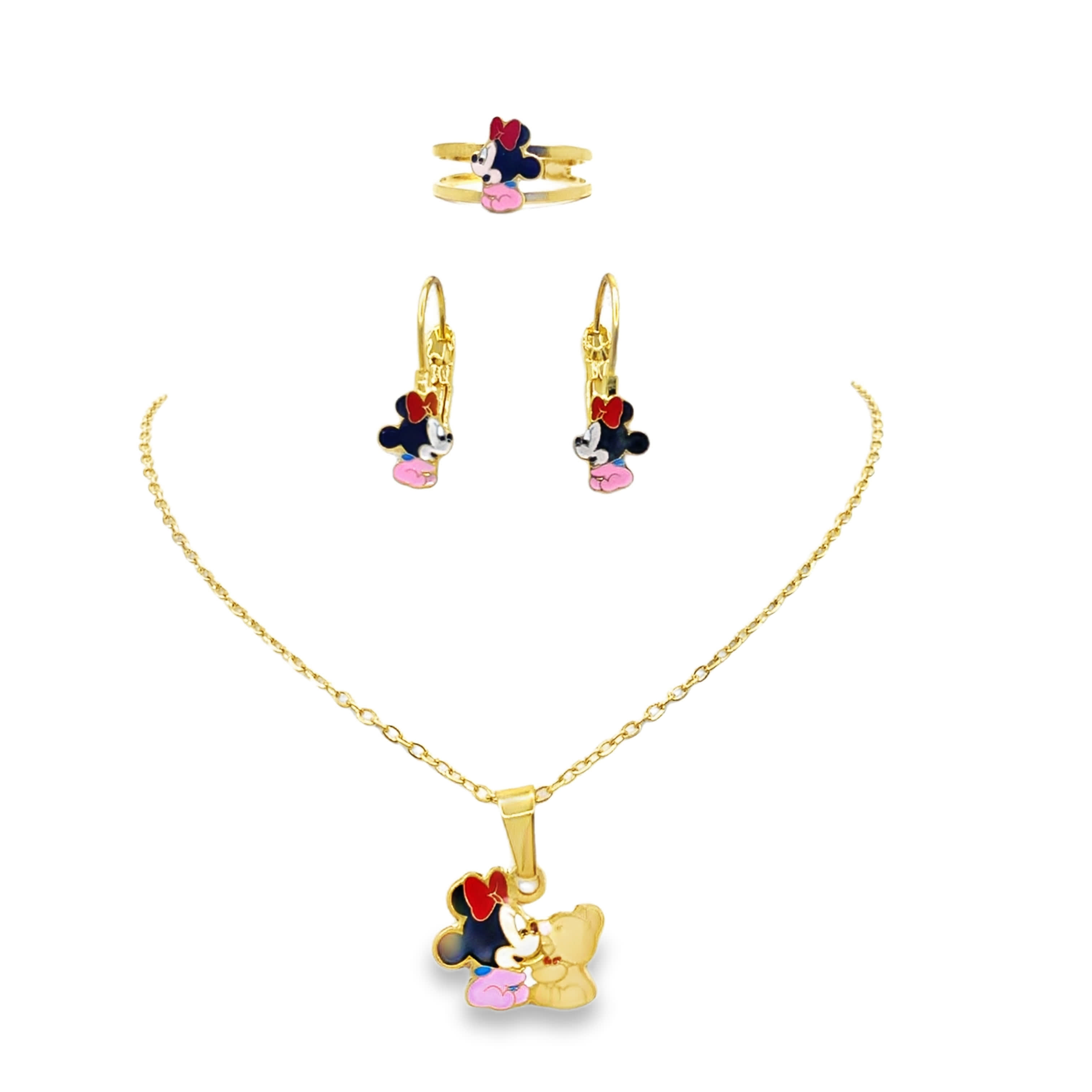 Naszyjnik z żółtego złota z zabawnym wisiorkiem