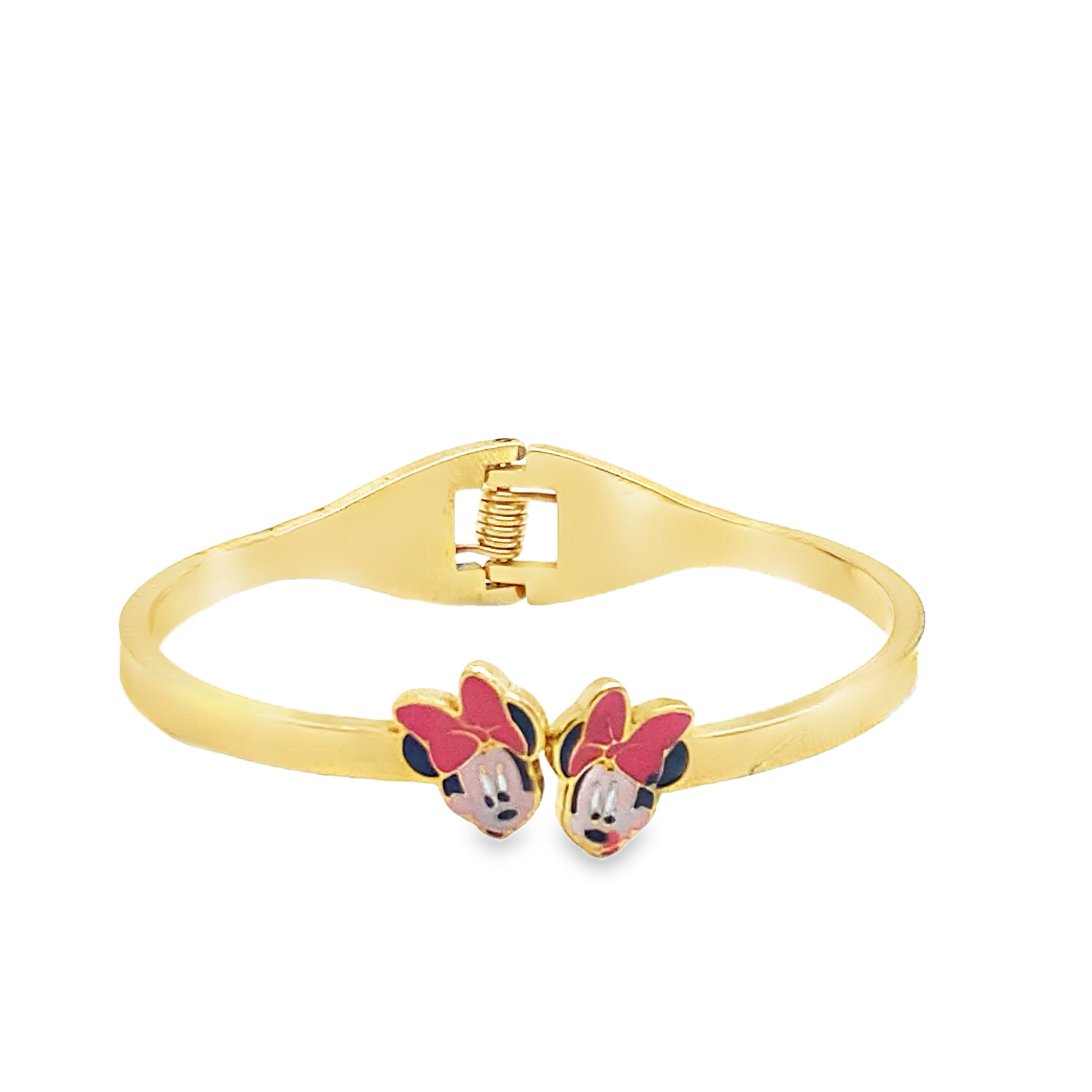 Bransoletka z żółtego złota z postacią z kreskówek