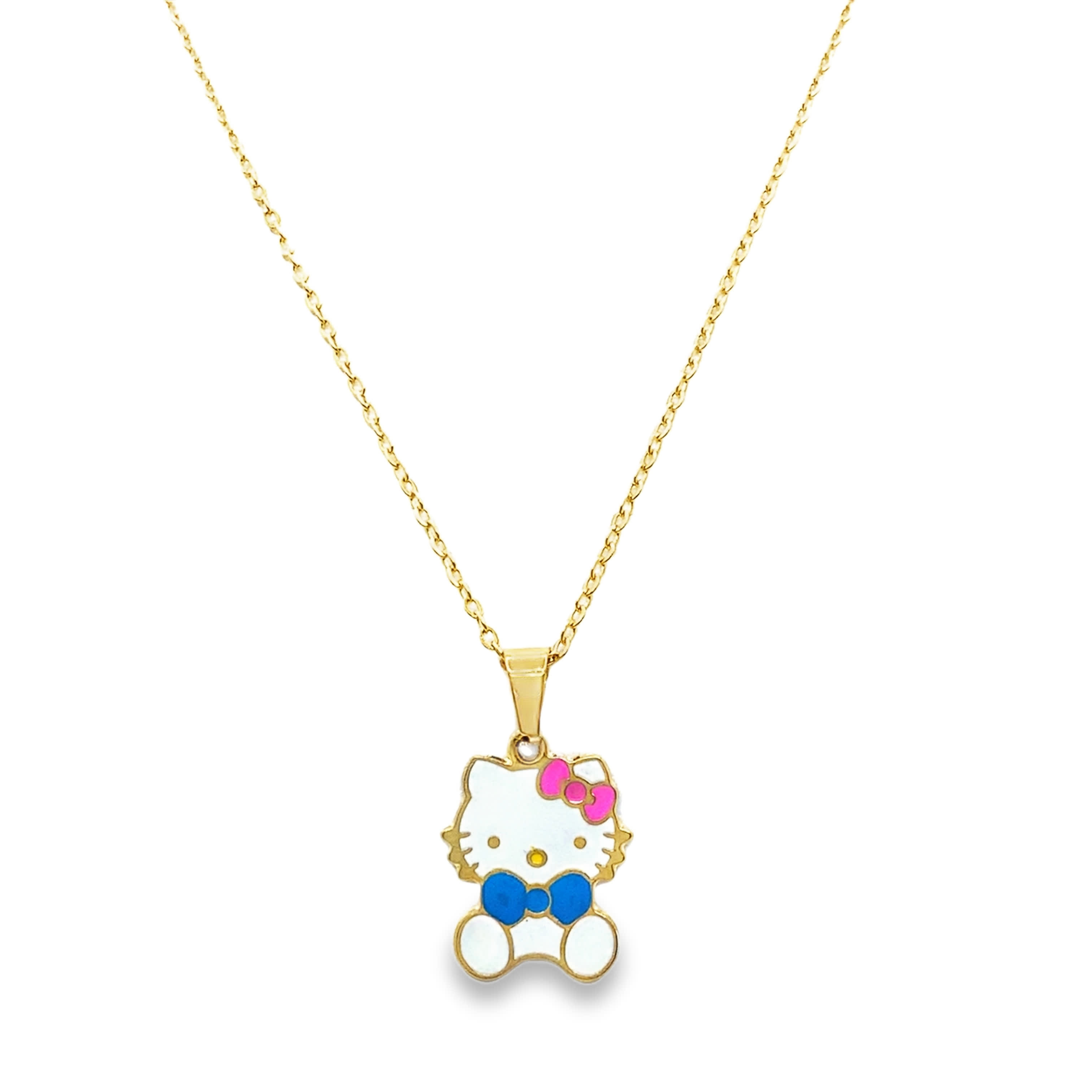 Naszyjnik z zawieszką Hello Kitty z żółtego złota