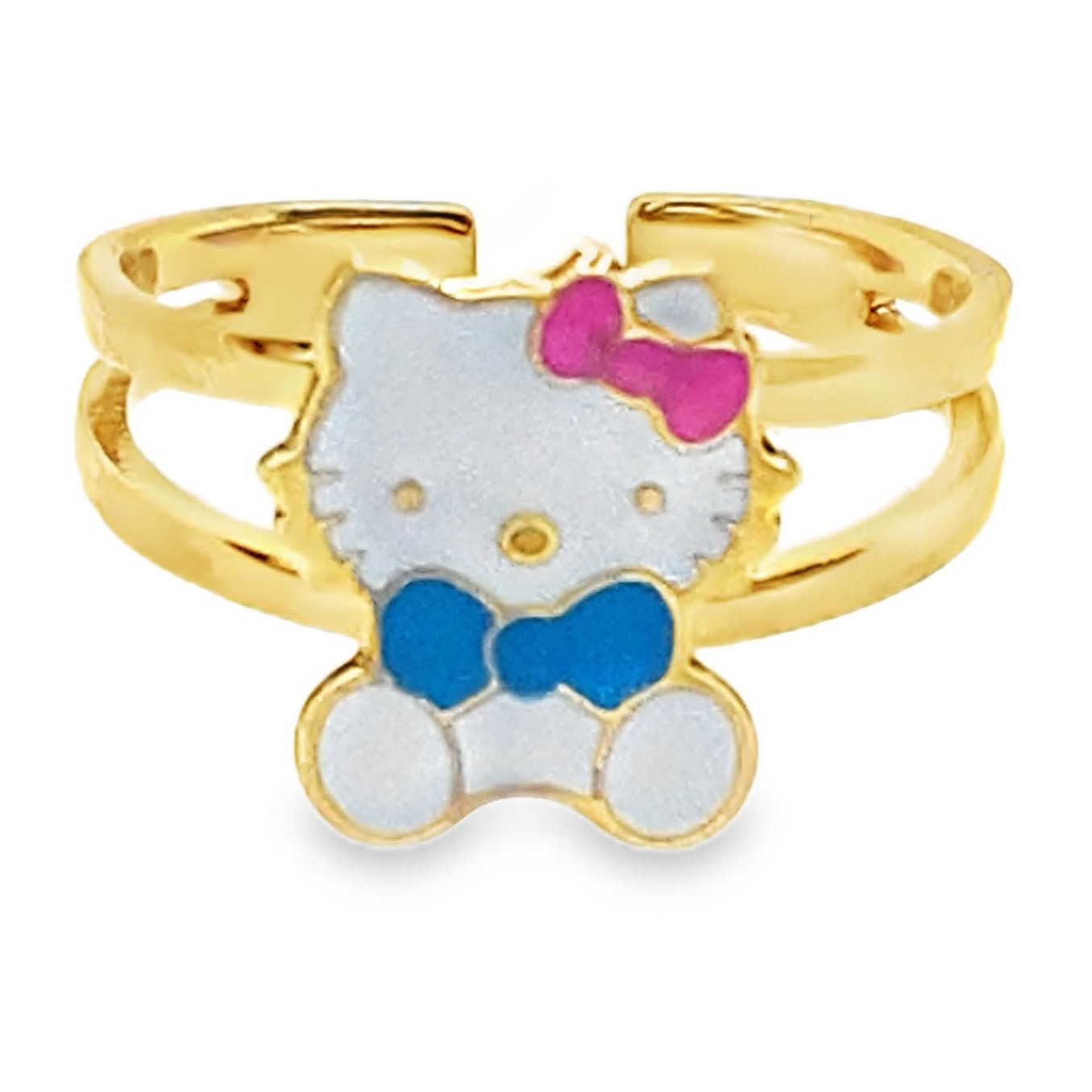 Pierścionek dla dziecka Hello Kitty złocony regulowany