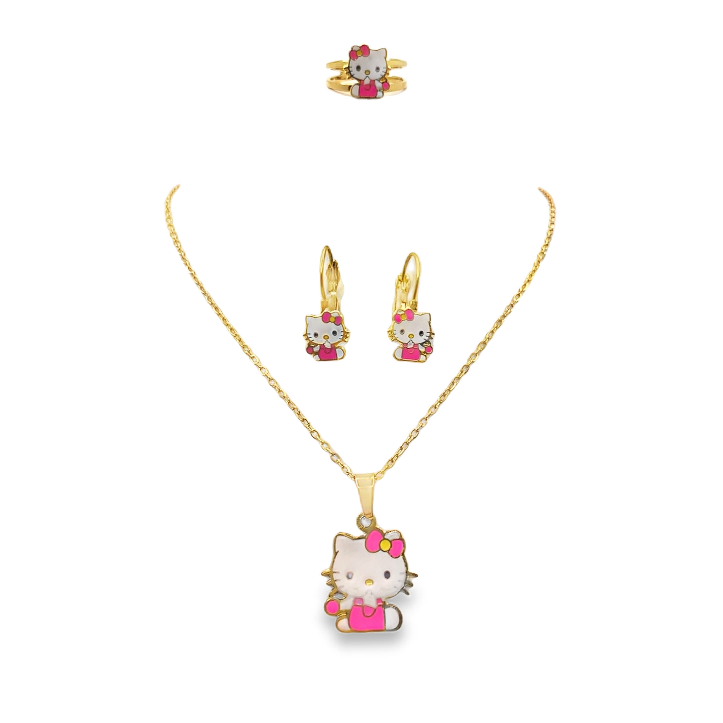 Naszyjnik z żółtego złota z zabawnym motywem