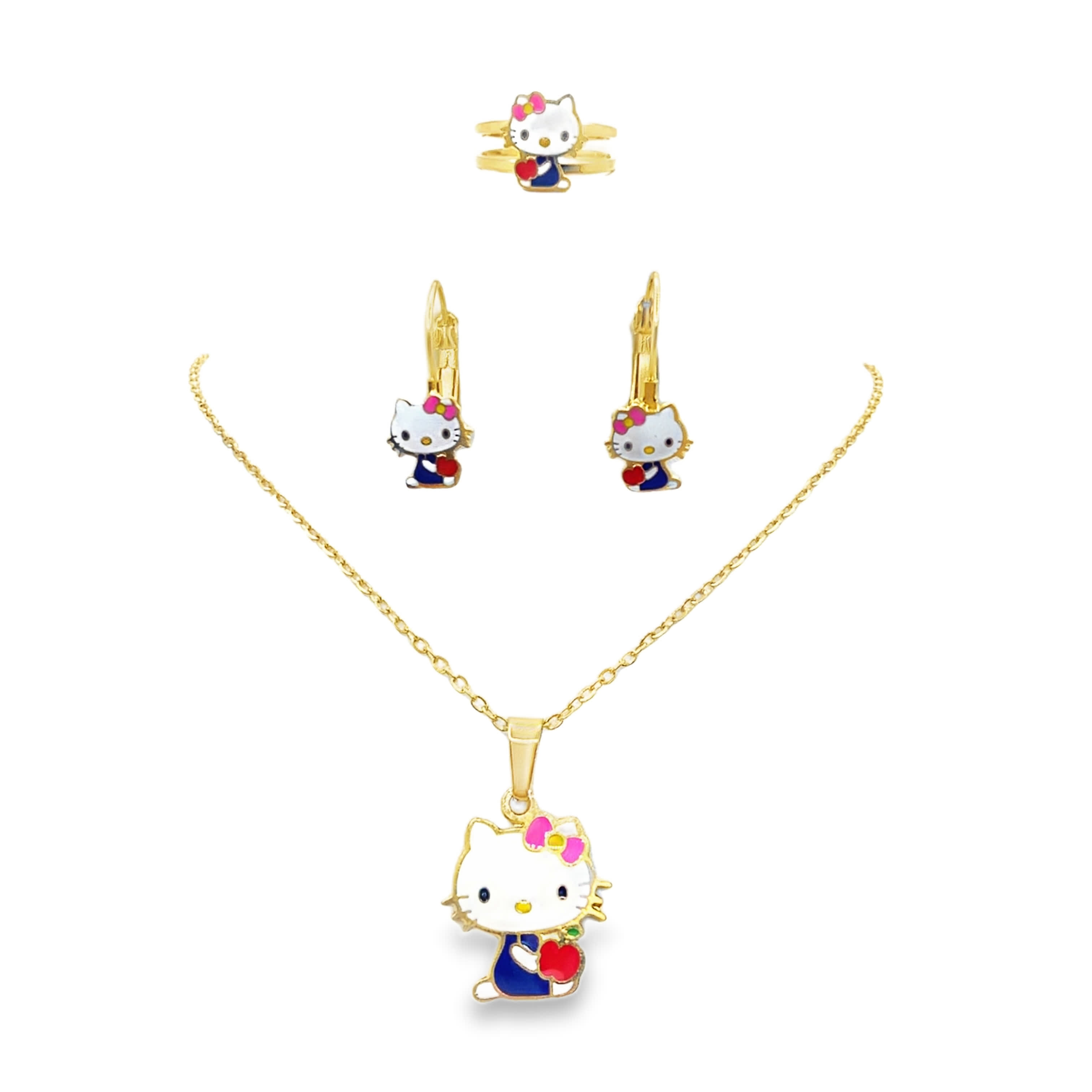 Naszyjnik z zawieszką Hello Kitty z żółtego złota