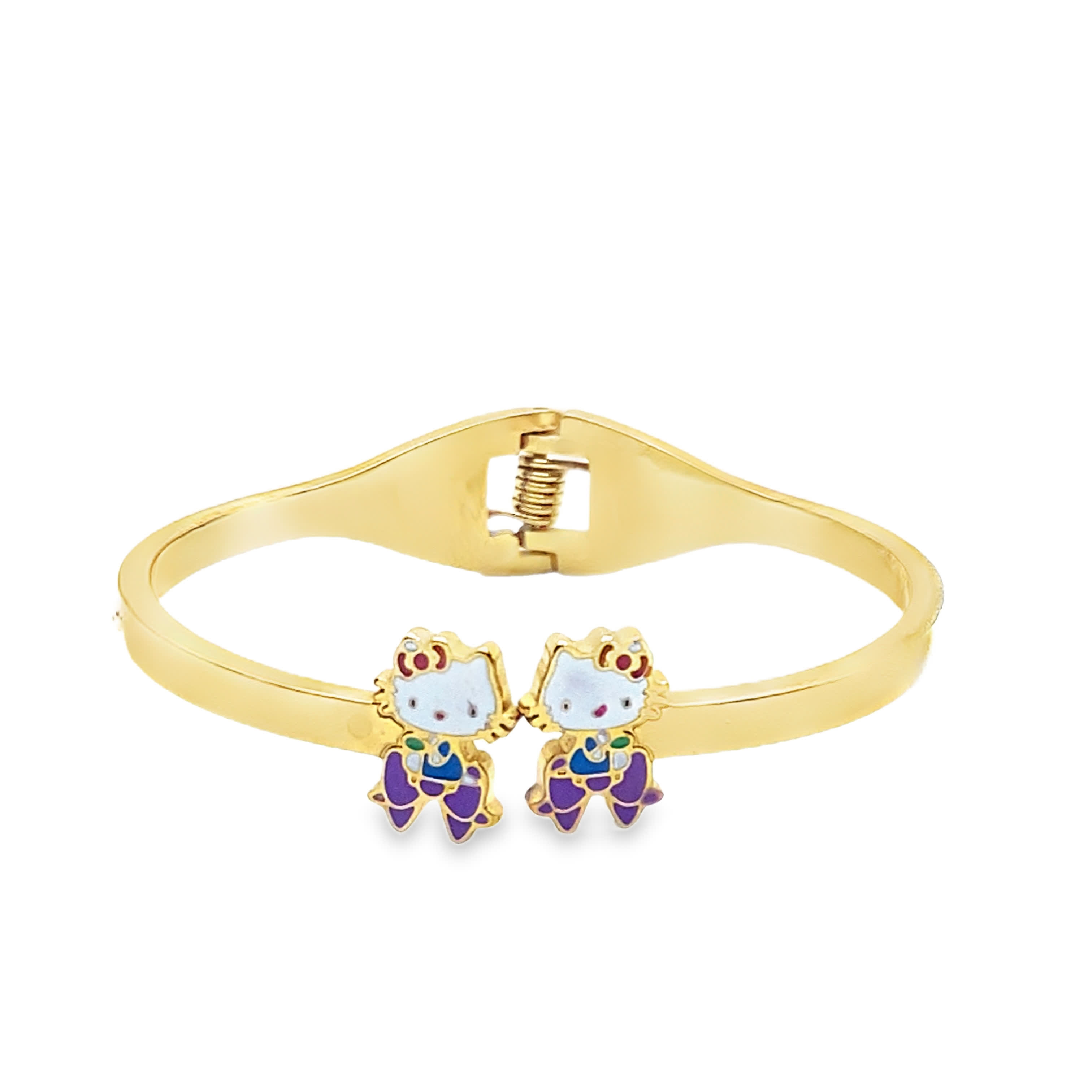 Bransoletka w kolorze złotym z motywem Kotka