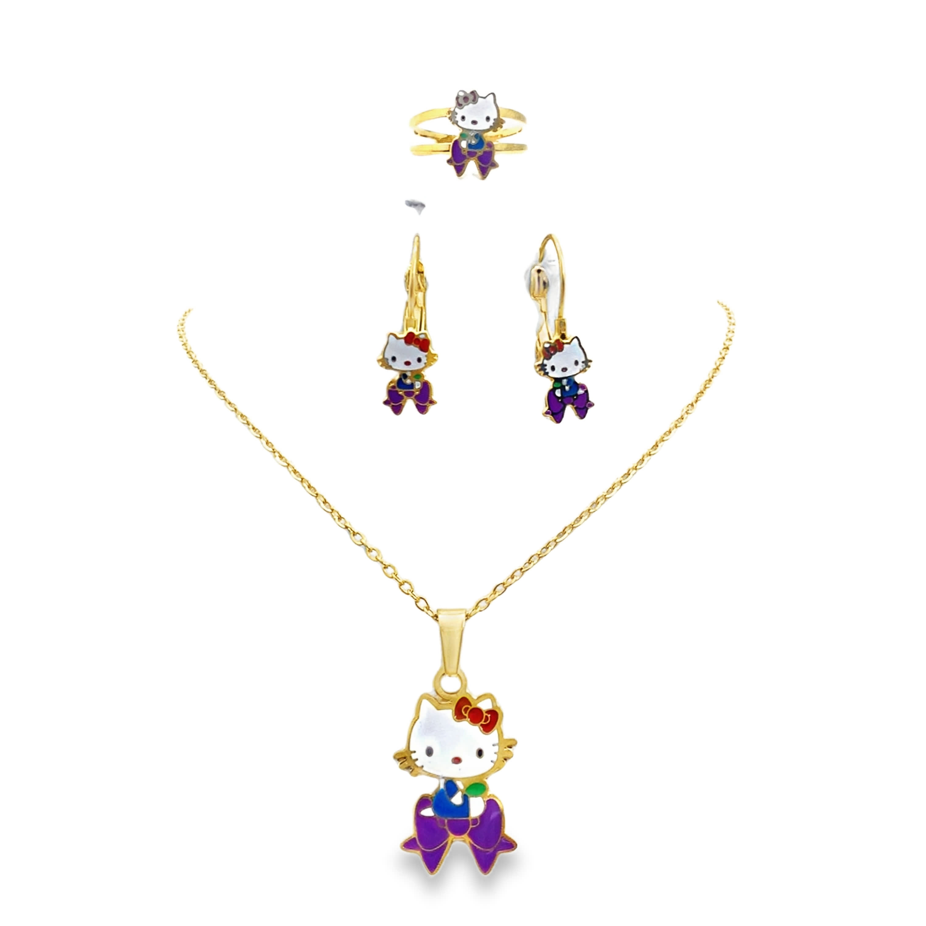 Uroczy naszyjnik z żółtego złota z zabawnym wzorem