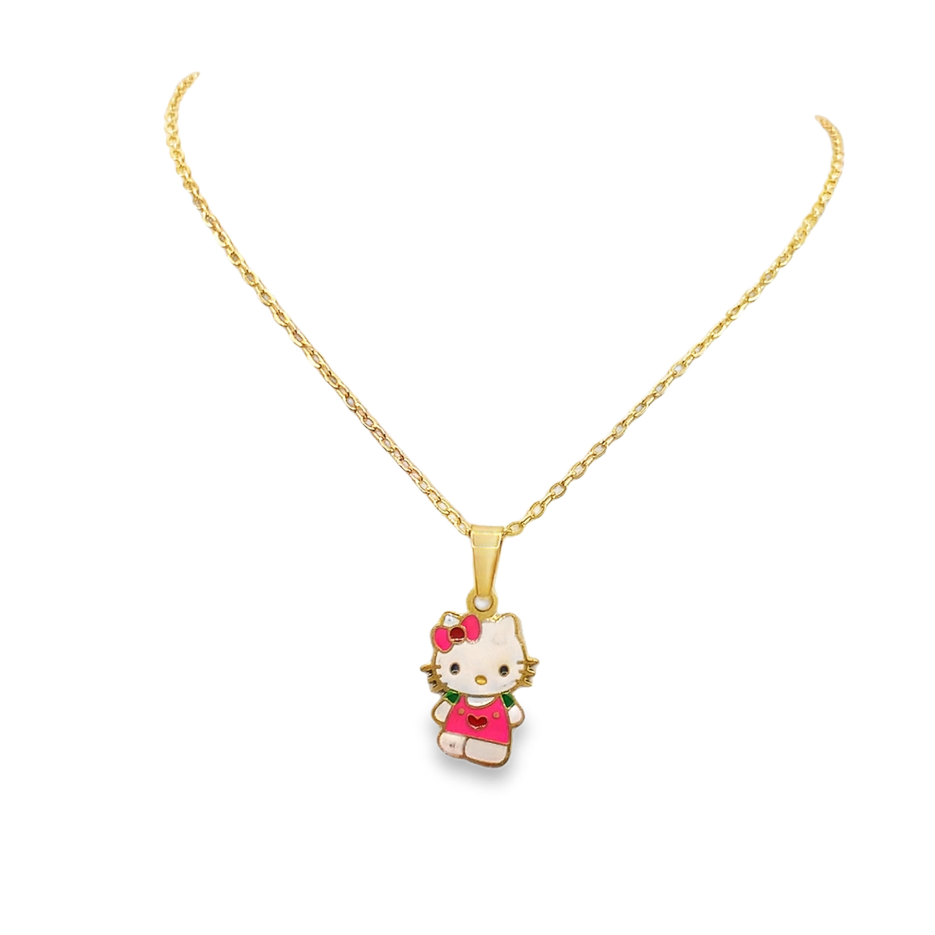 Naszyjnik z zawieszką Hello Kitty z żółtego złota