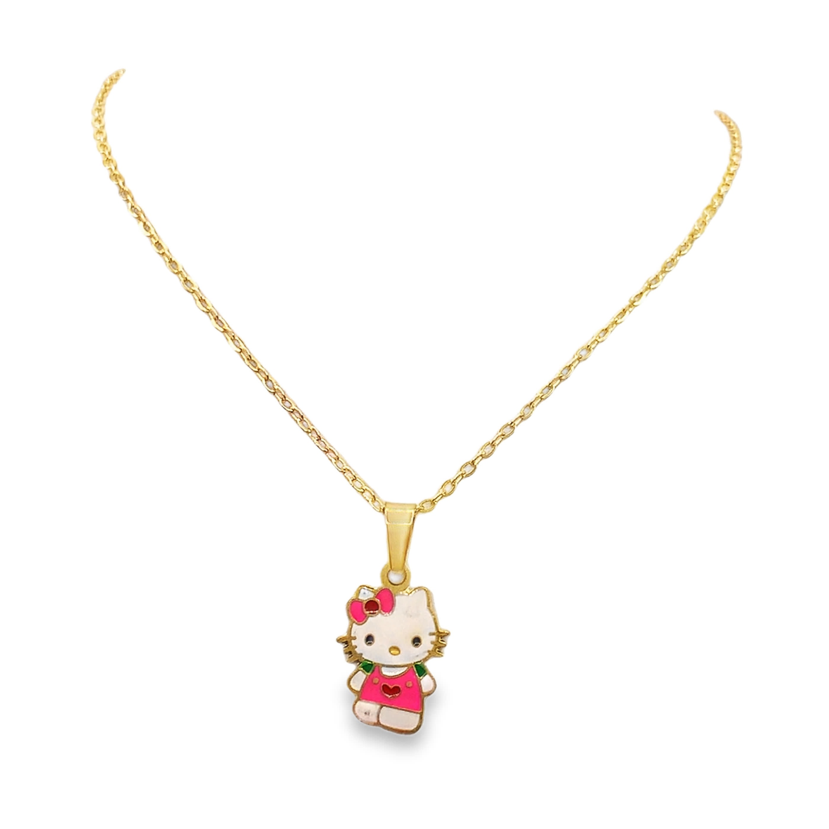 Naszyjnik z zawieszką Hello Kitty z żółtego złota