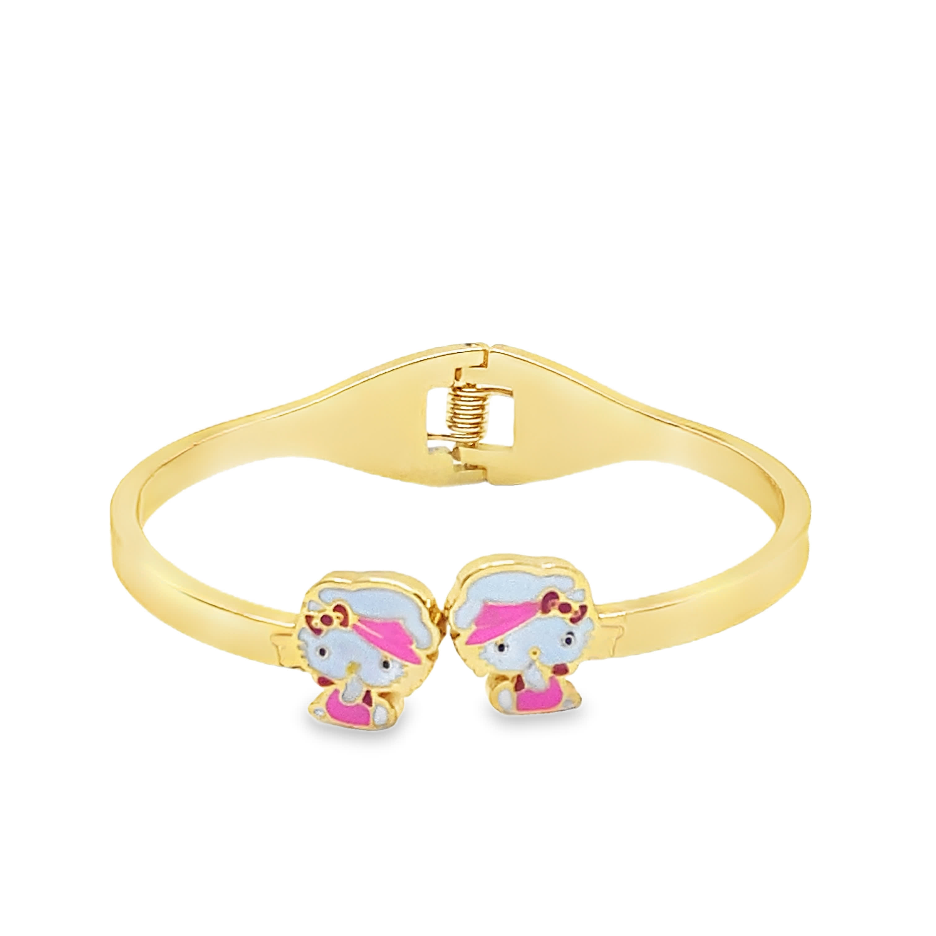 Fantazyjna złota bransoletka z postacią z kreskówek