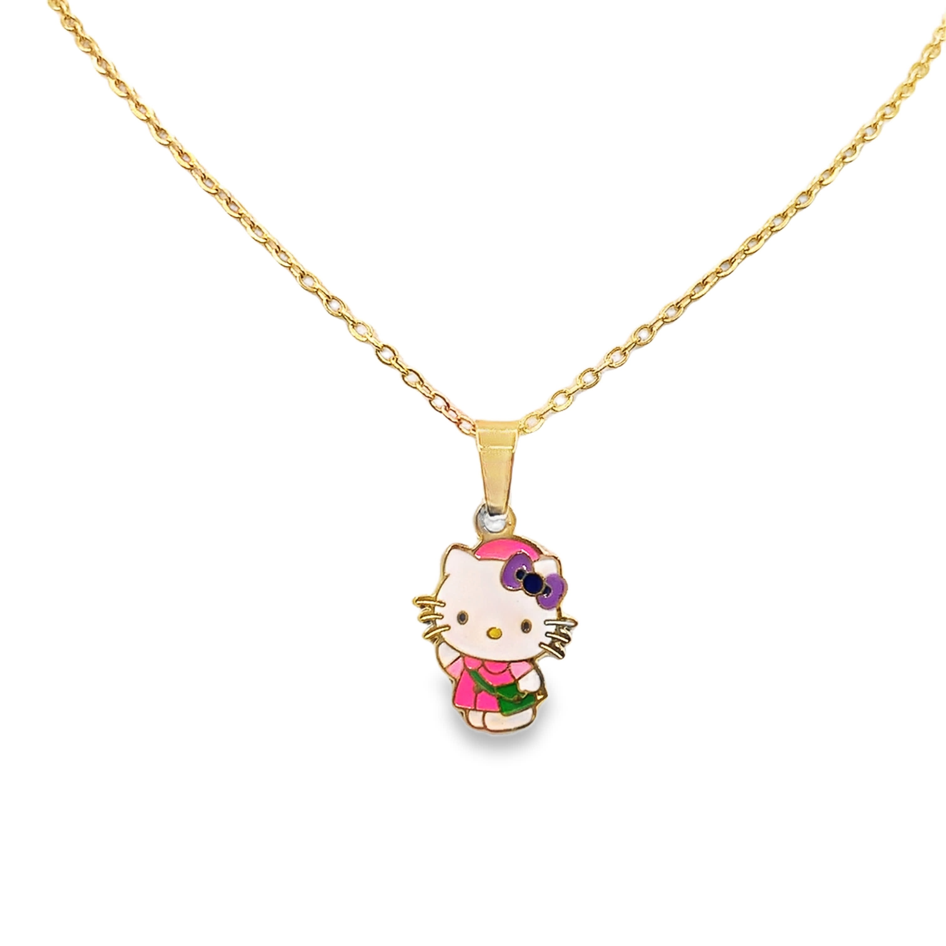 Naszyjnik z zawieszką Hello Kitty w żółtym złocie