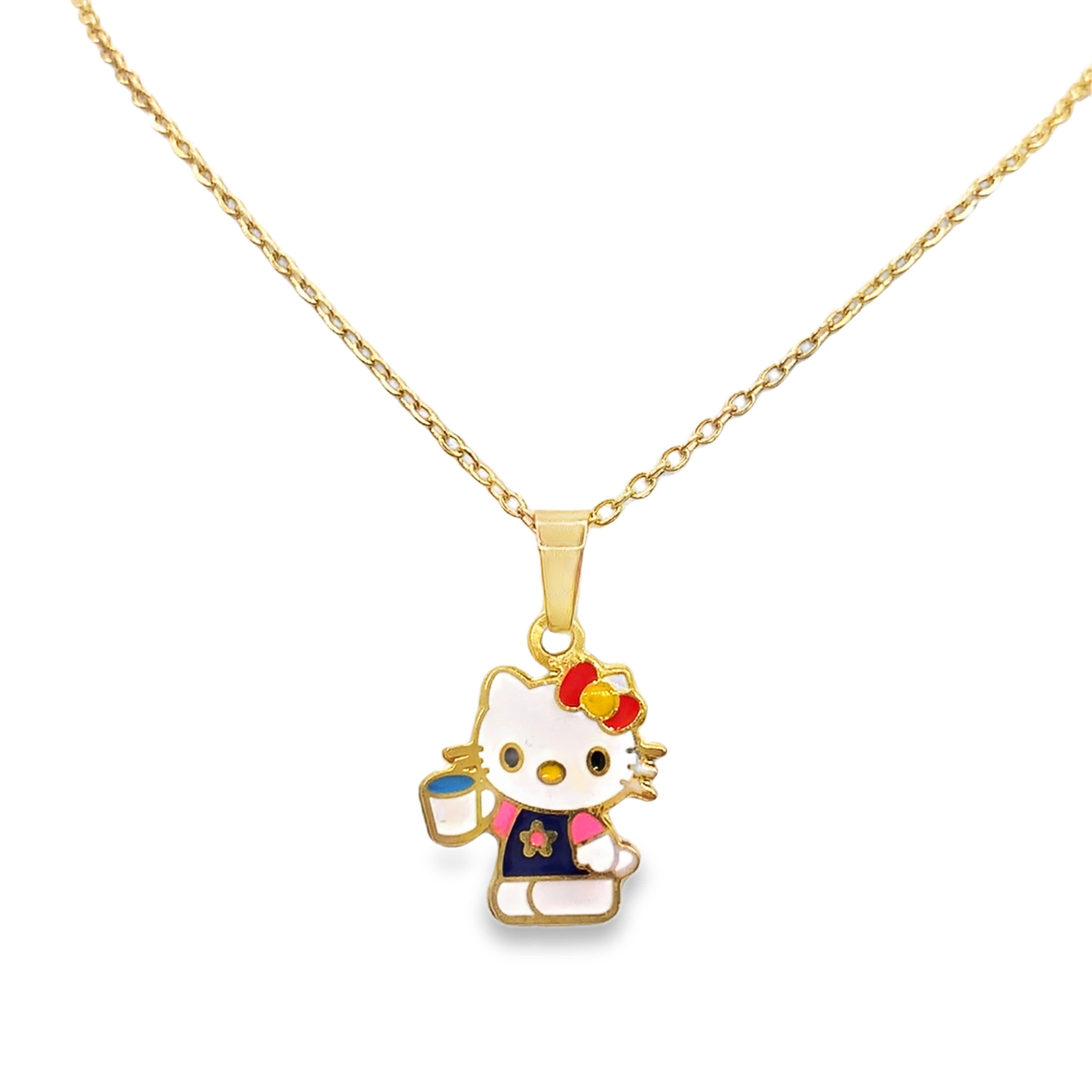 Uroczy naszyjnik z żółtego złota z fantazyjnymi detalami