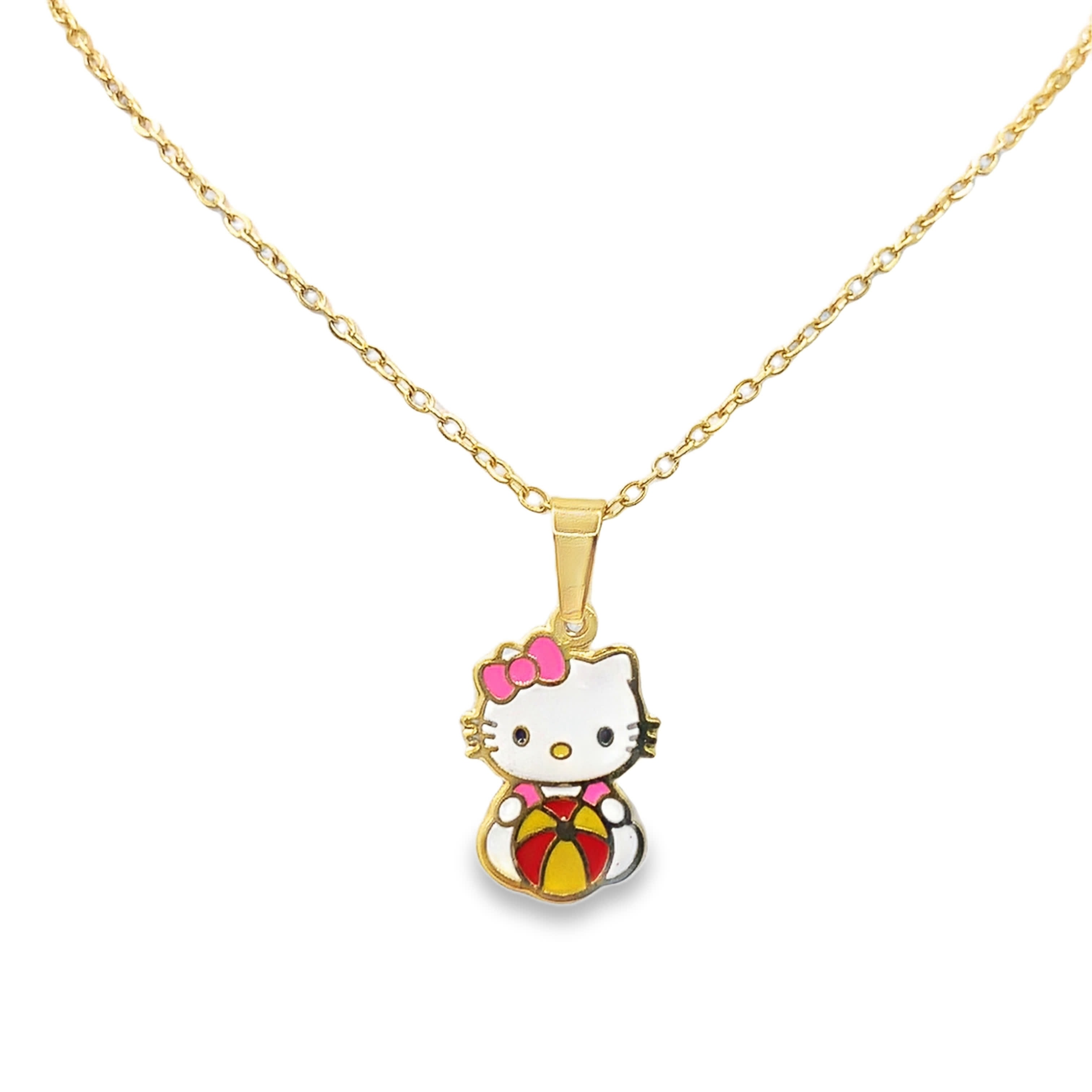 Naszyjnik z zawieszką Hello Kitty z żółtego złota