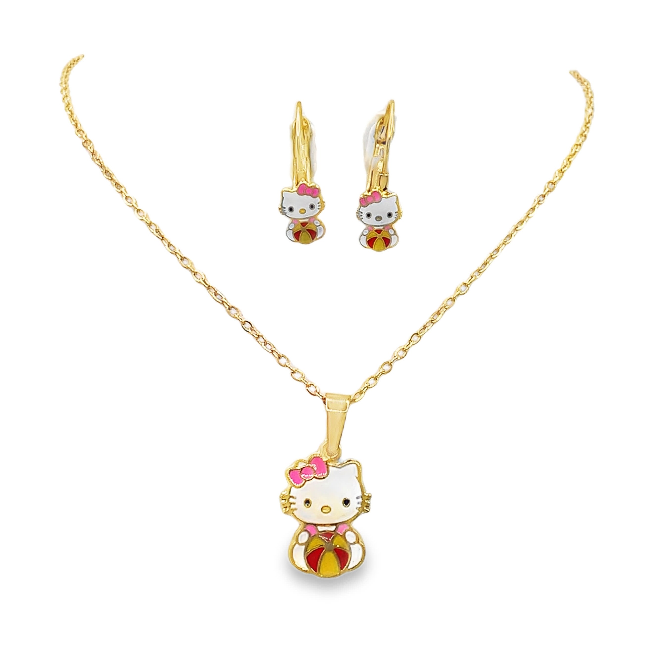 Naszyjnik z zawieszką Hello Kitty z żółtego złota