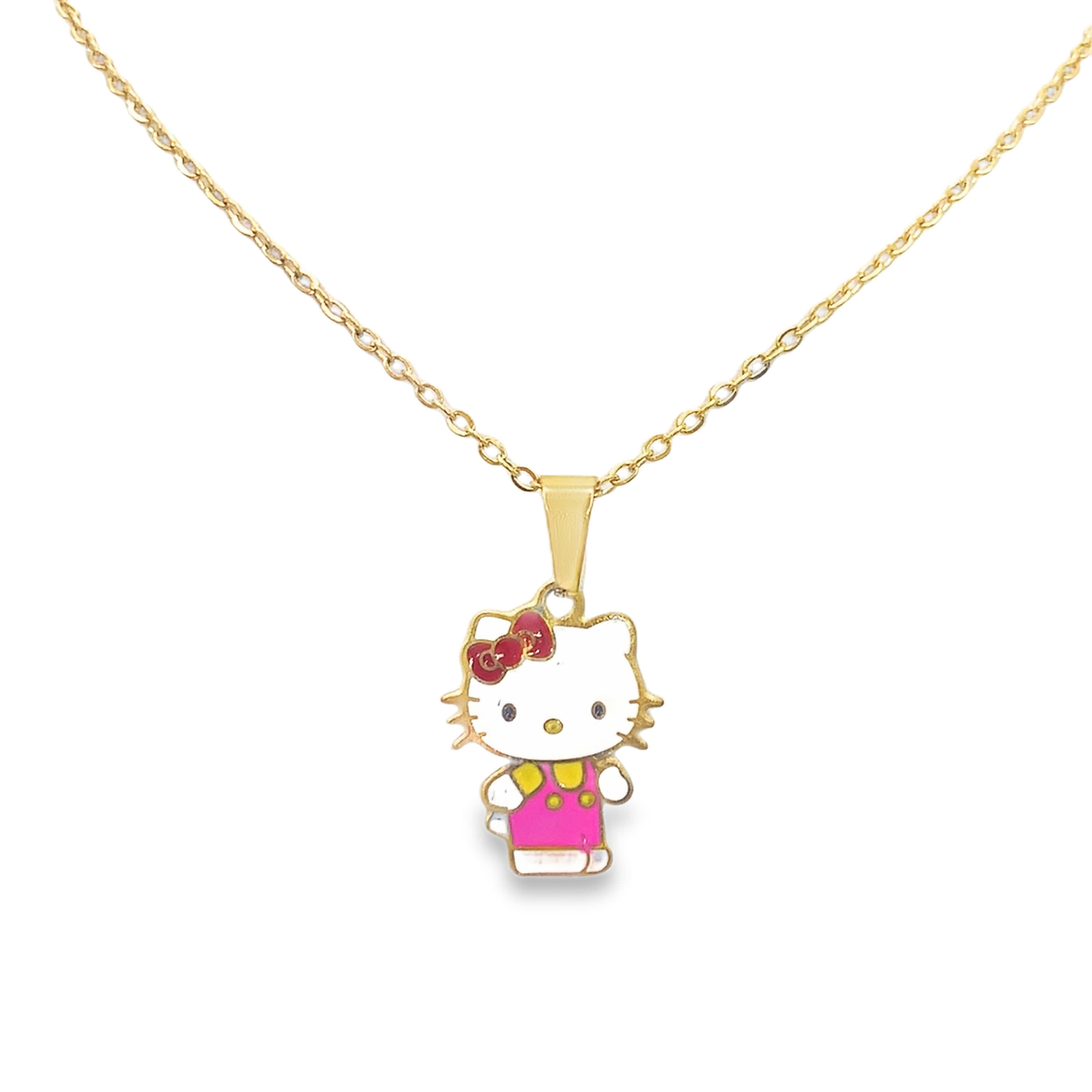 Naszyjnik z zawieszką Hello Kitty z żółtego złota