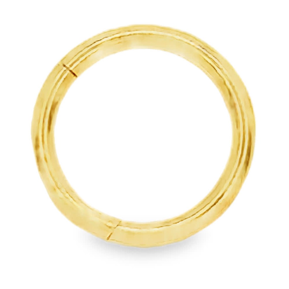 Minimalistyczny pozłacany seamless hoop kolczyk o wysokim połysku