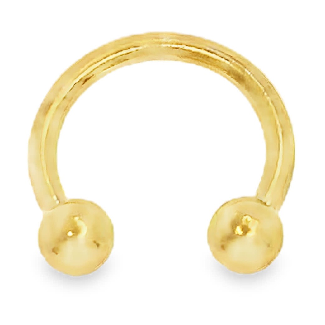 Pozłacany horseshoe circular barbell do piercingu