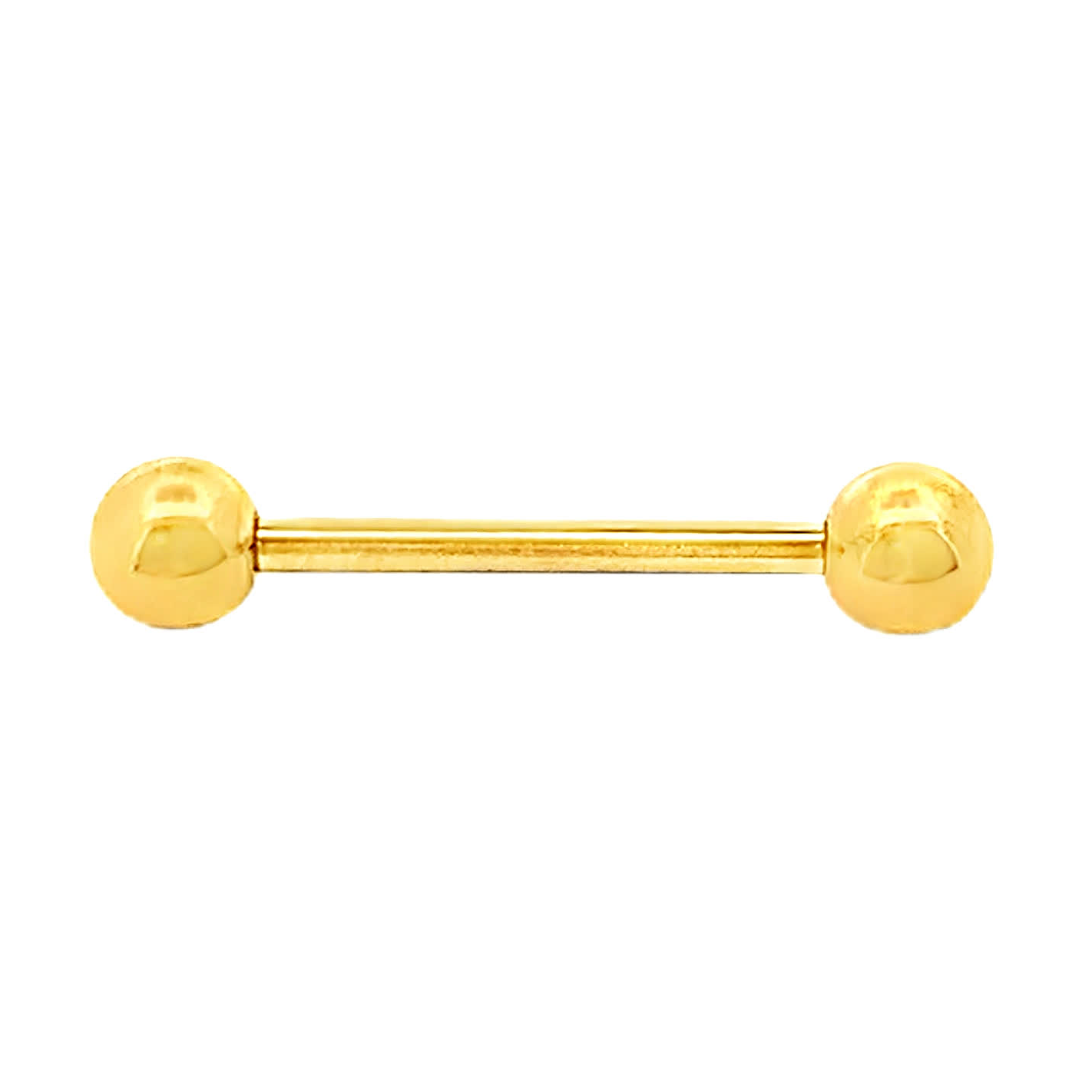 Klasyczny pozłacany prosty barbell