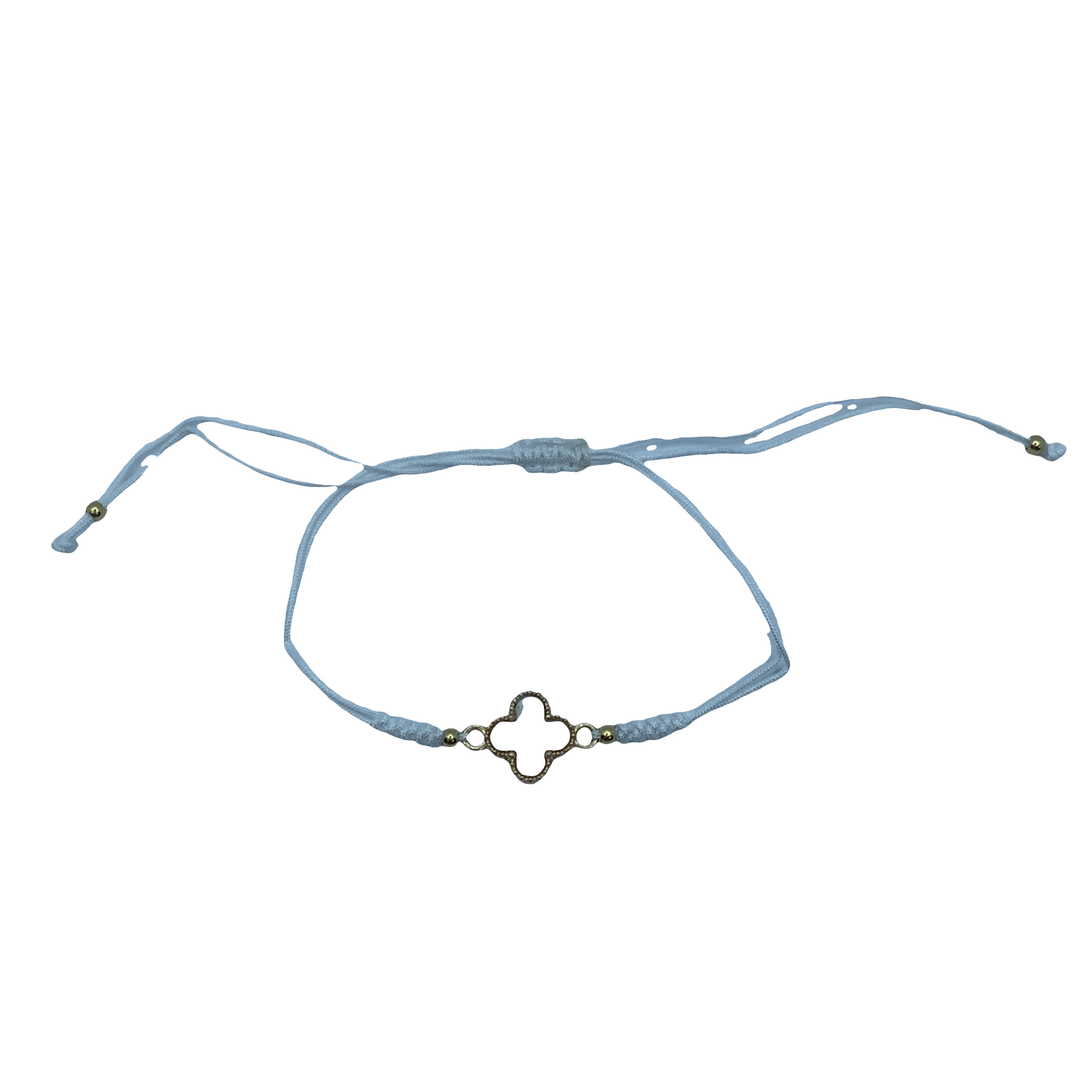 Bransoletka sznurkowa z zawieszką koniczyny