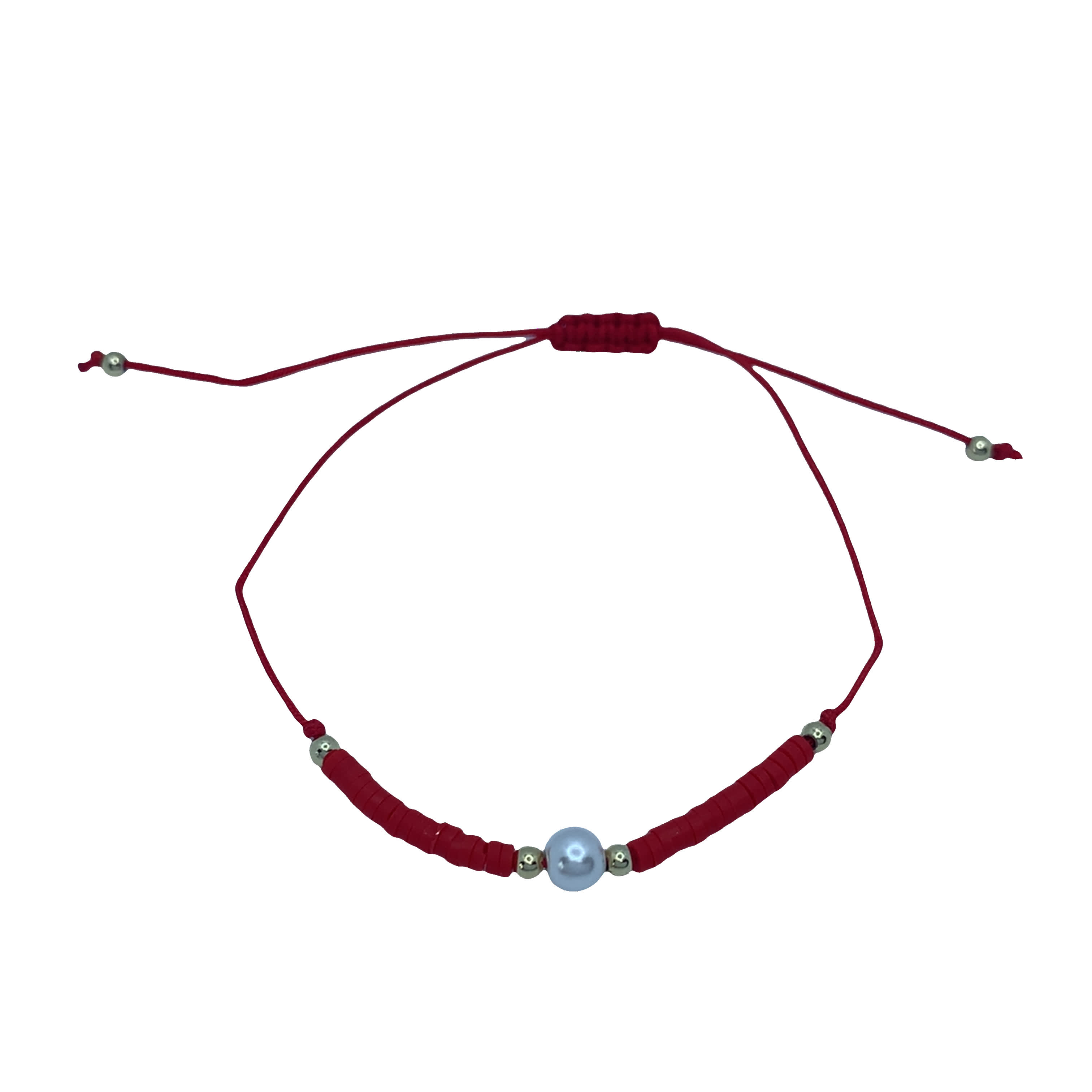 Bransoletka z koralików z okrągłą perłą kaboszonową