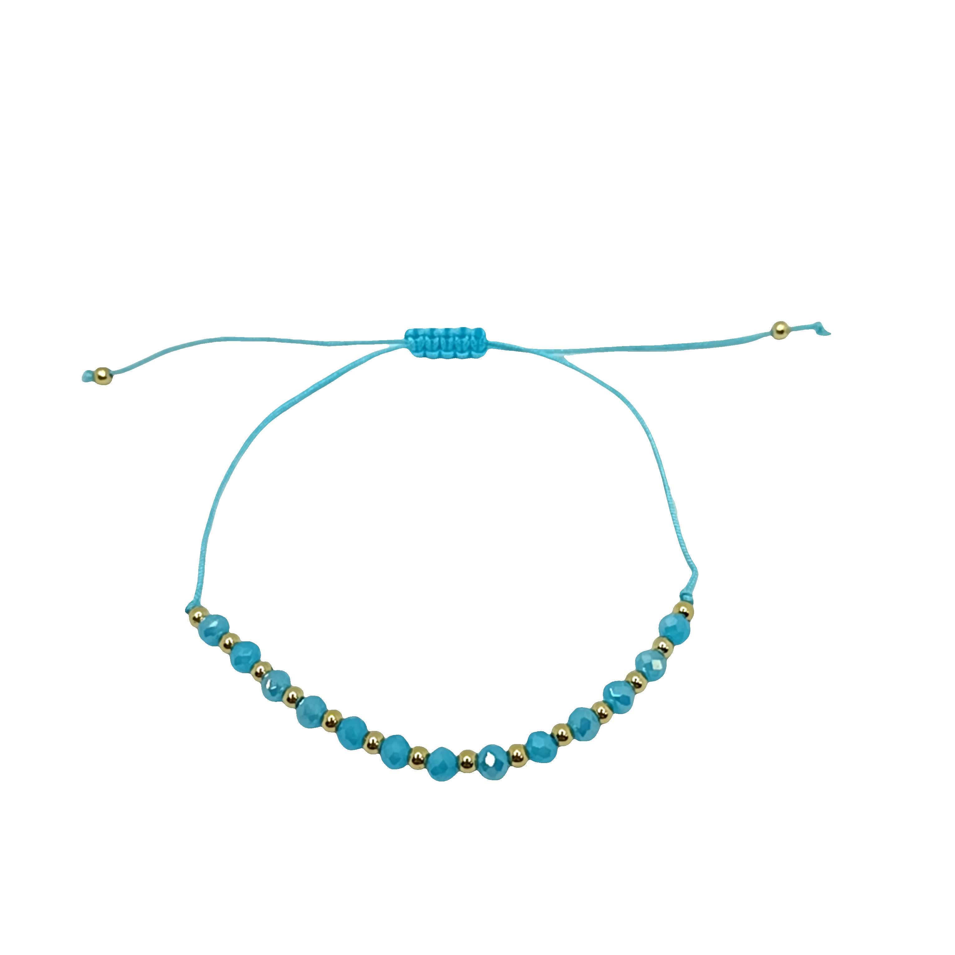 Bransoletka z jasnoniebieskich kryształków