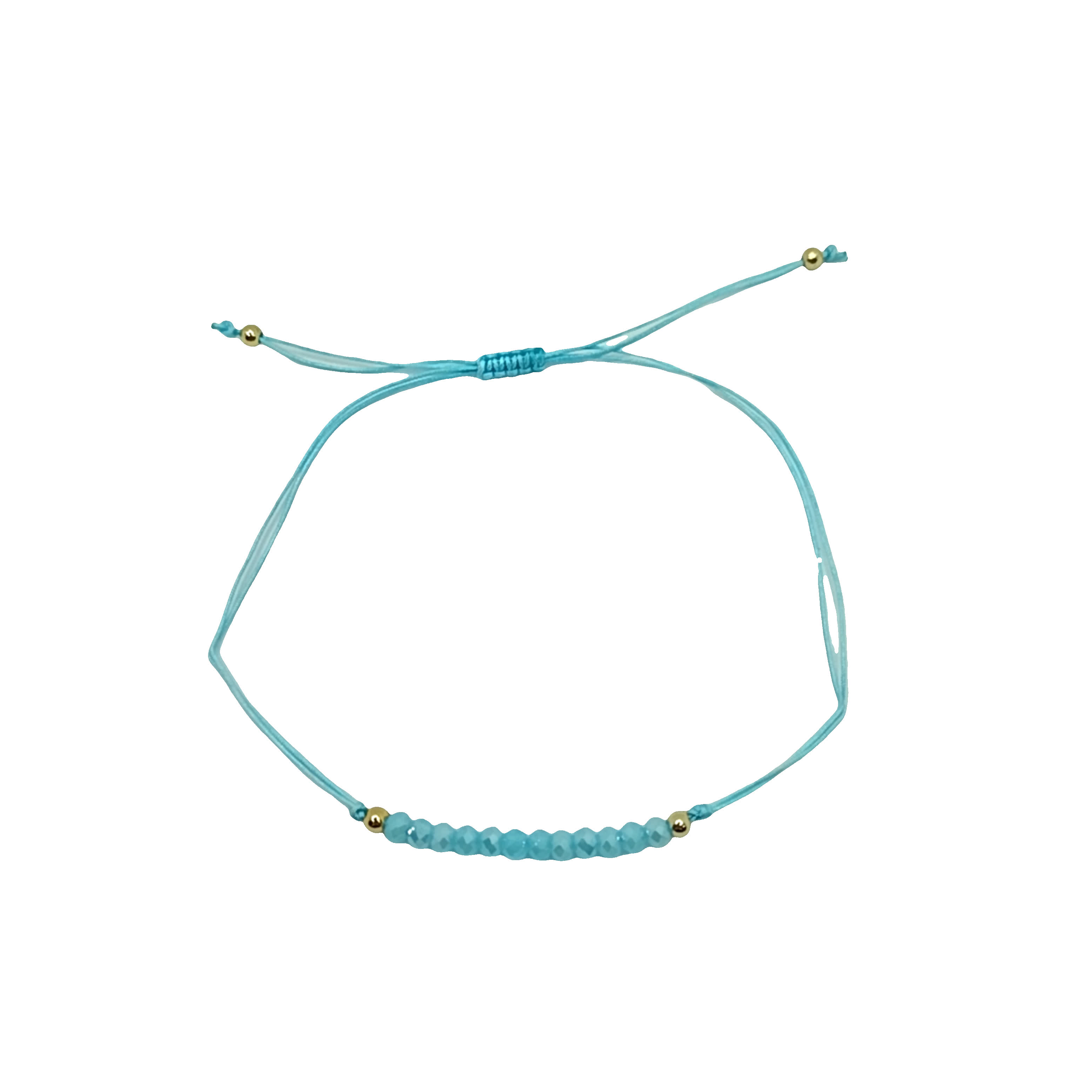 Bransoletka z koralików akwamarynowych z delikatnymi niebieskimi kamieniami