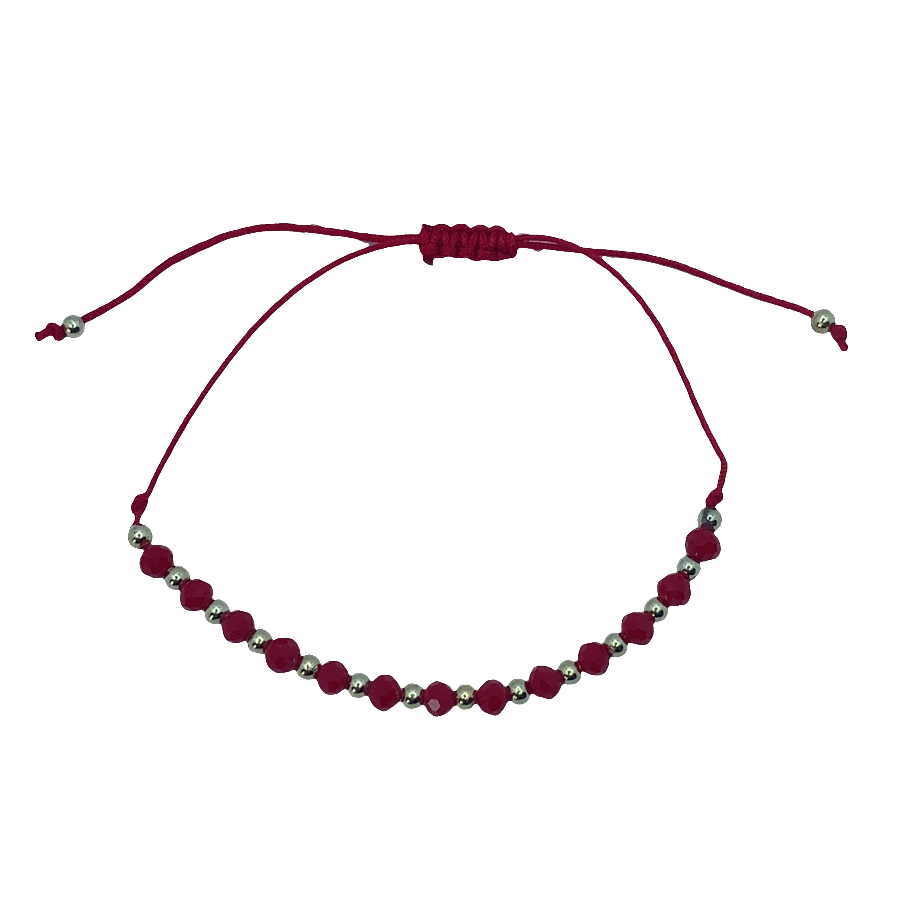 Bransoletka z koralików rubinowych