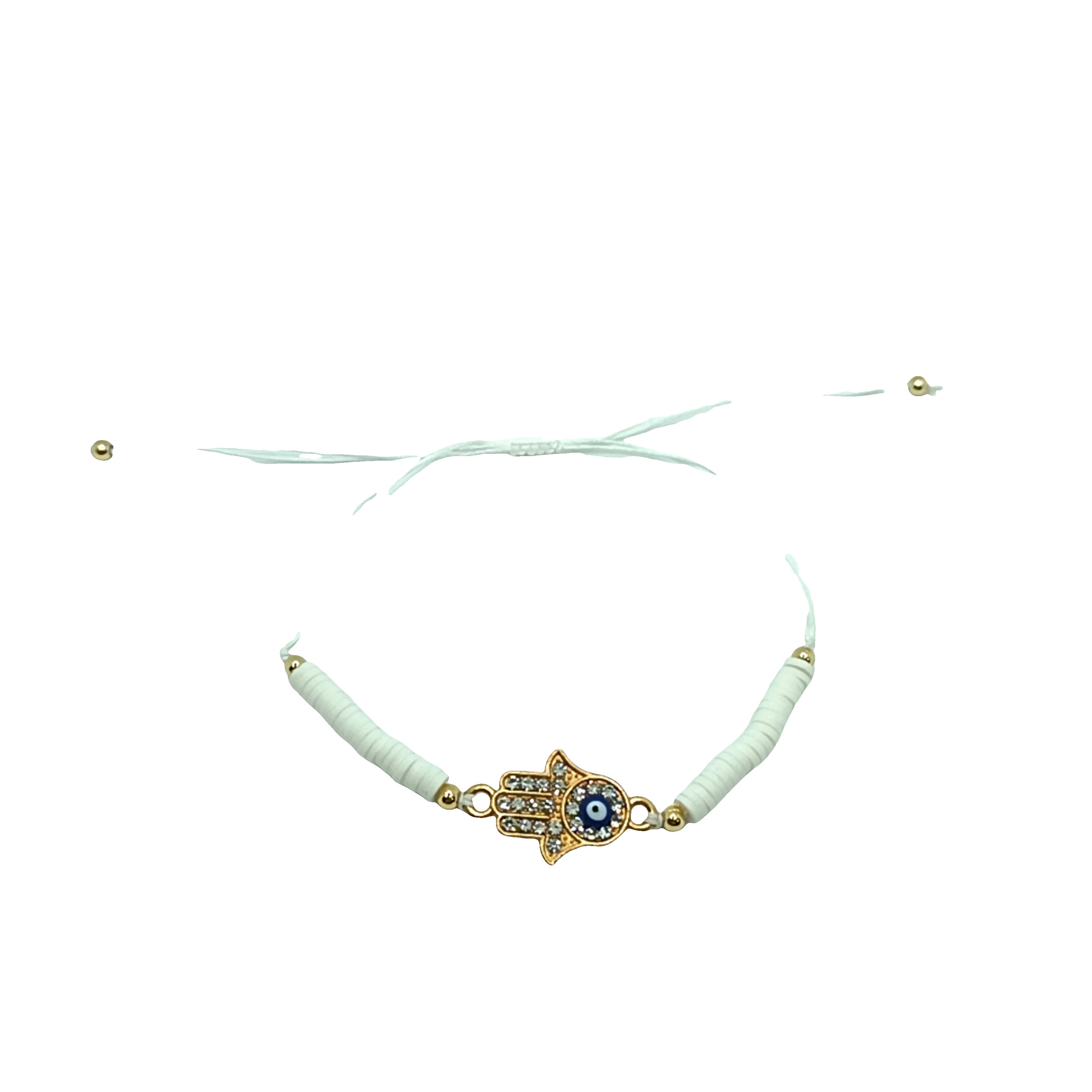 Bransoletka z koralików Hamsa Hand Charm