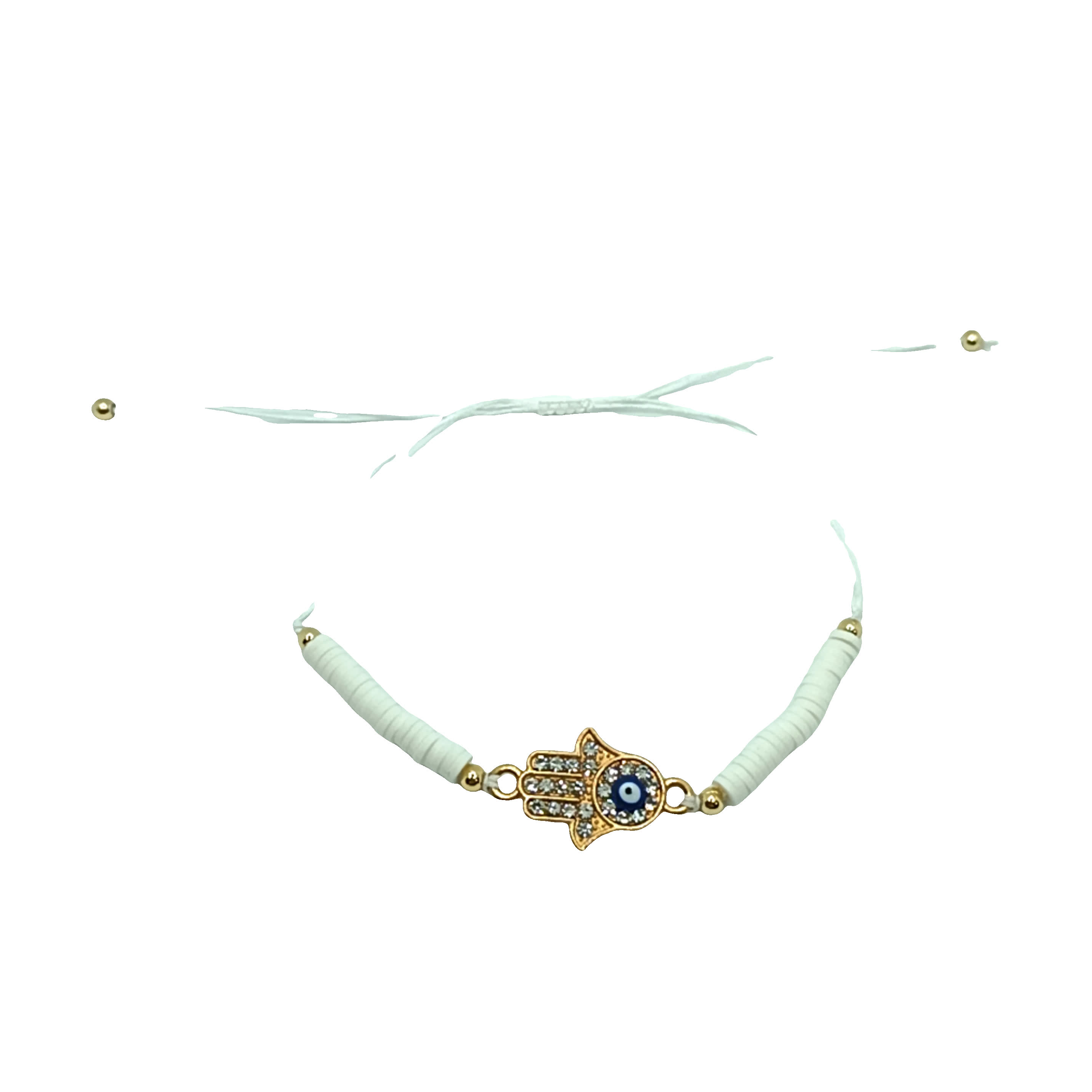 Bransoletka z koralików Hamsa Hand Charm