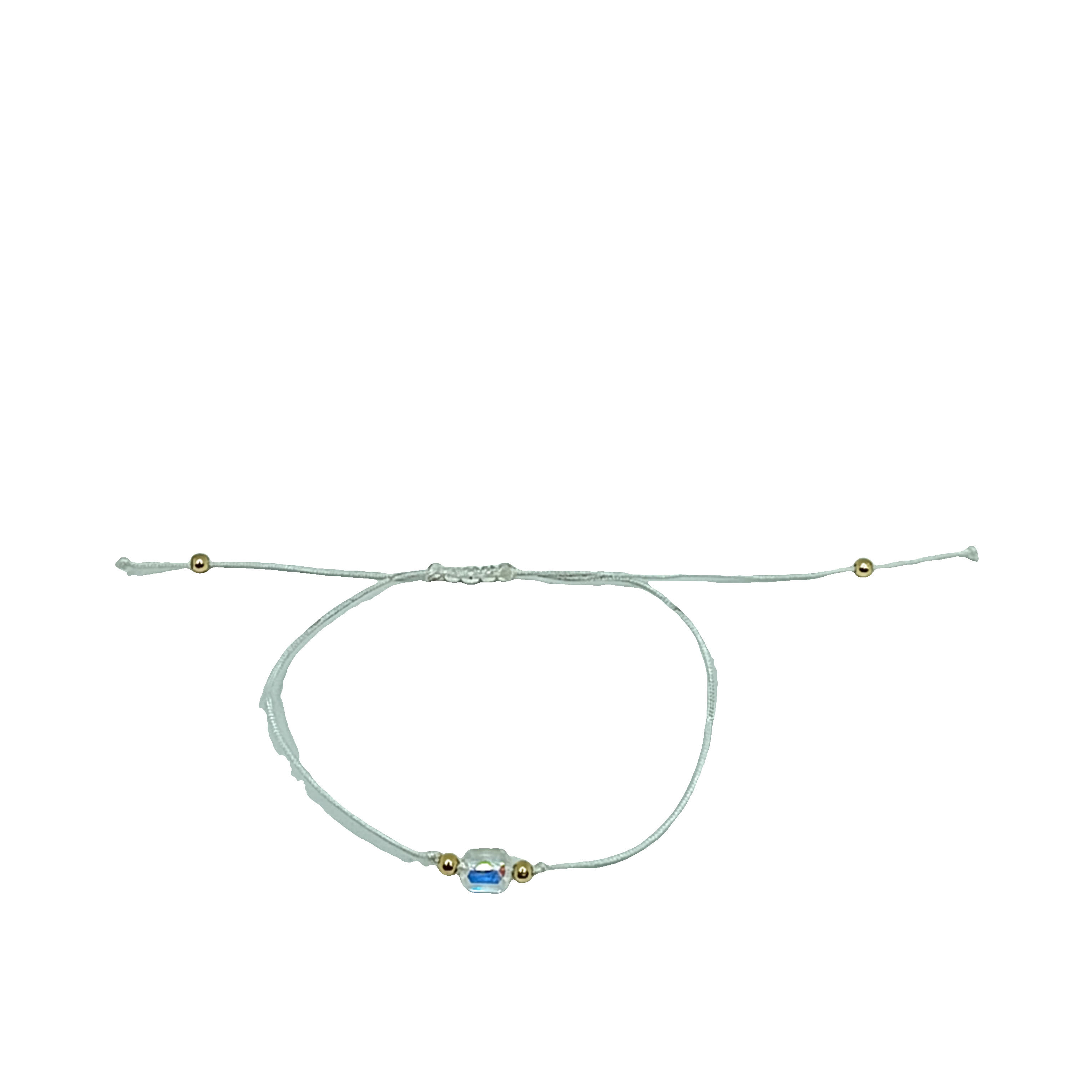 Minimalistyczna niebieska bransoletka z kryształkami