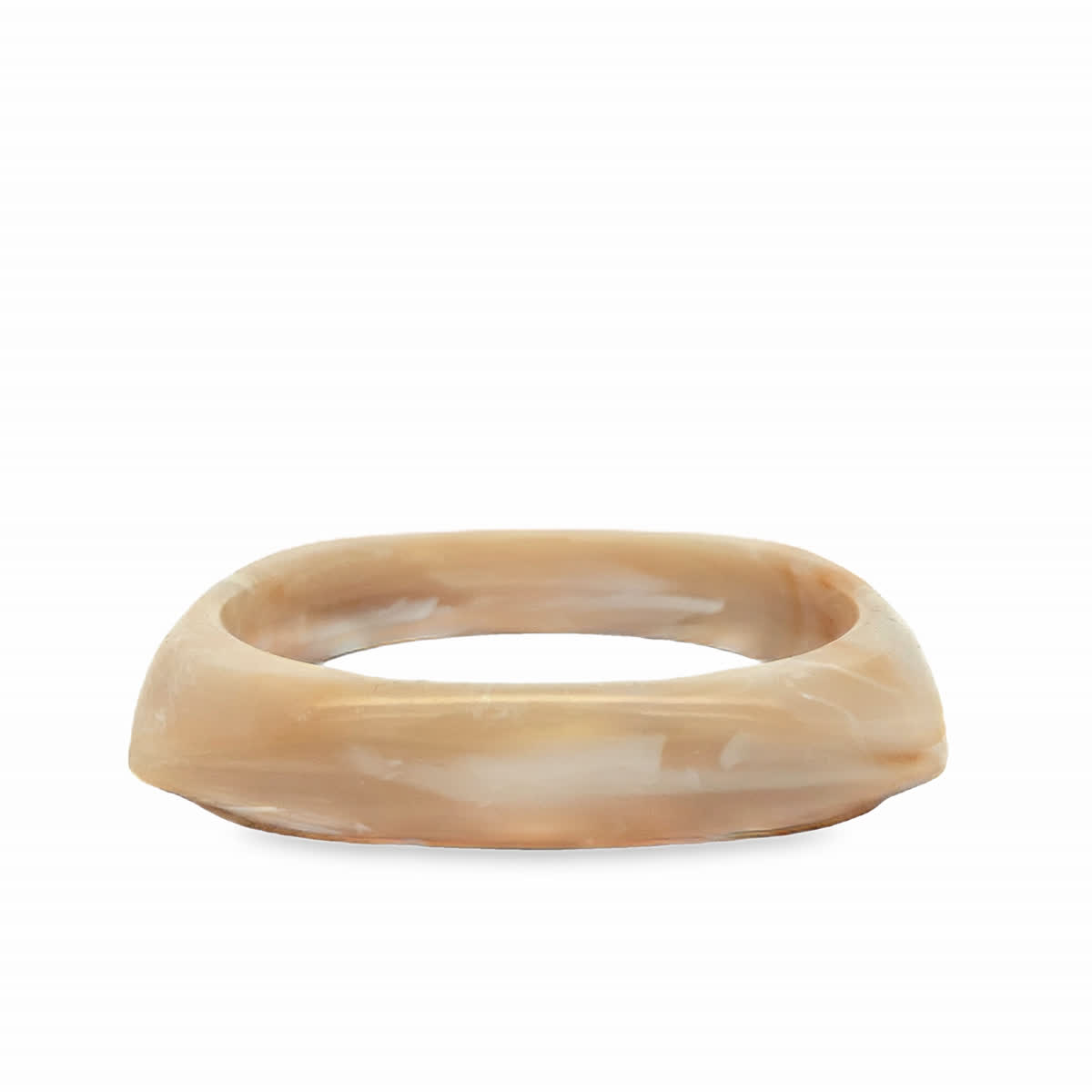 Geometryczna bransoletka bangle w brązowym odcieniu