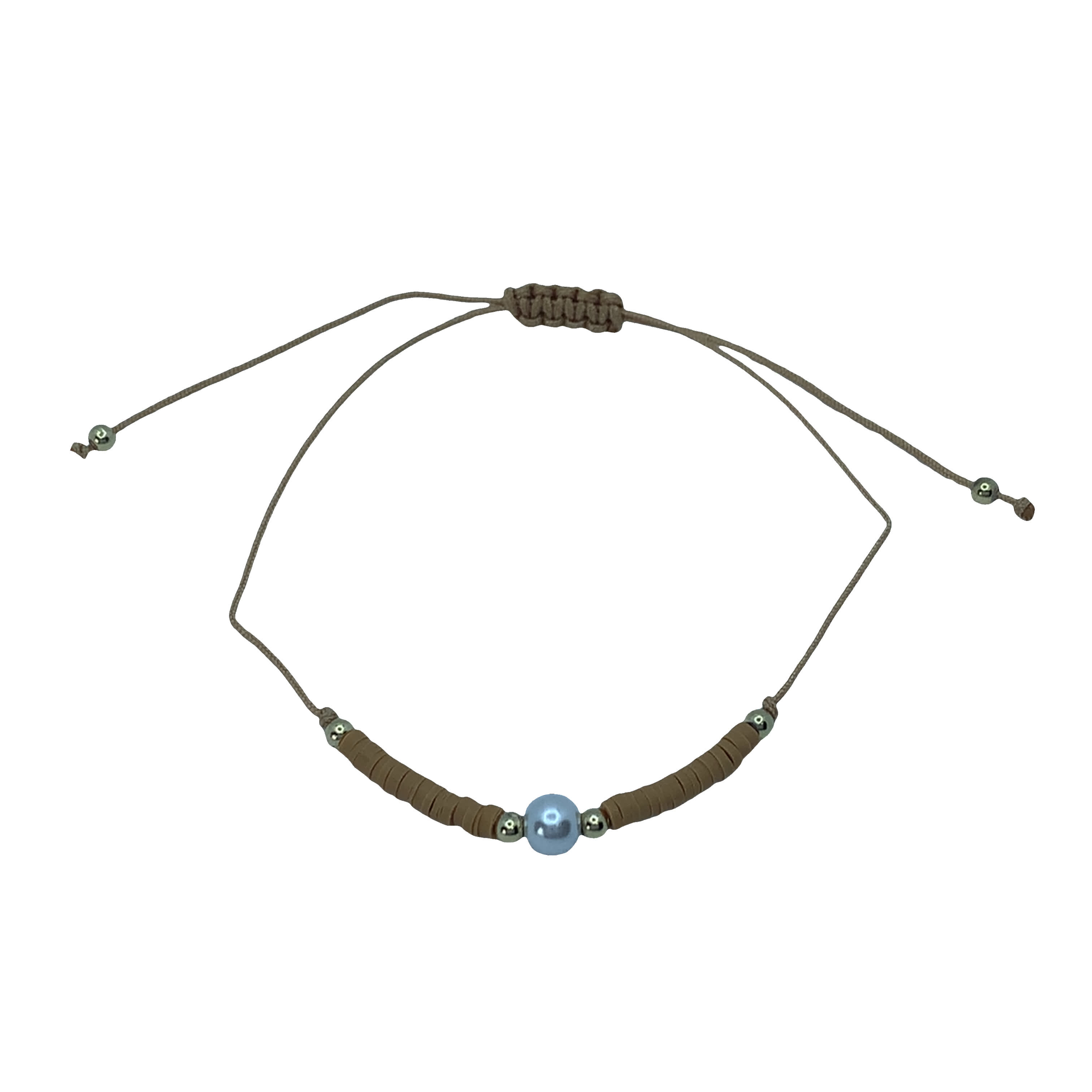 Bransoletka z niebieskich pereł i koralików