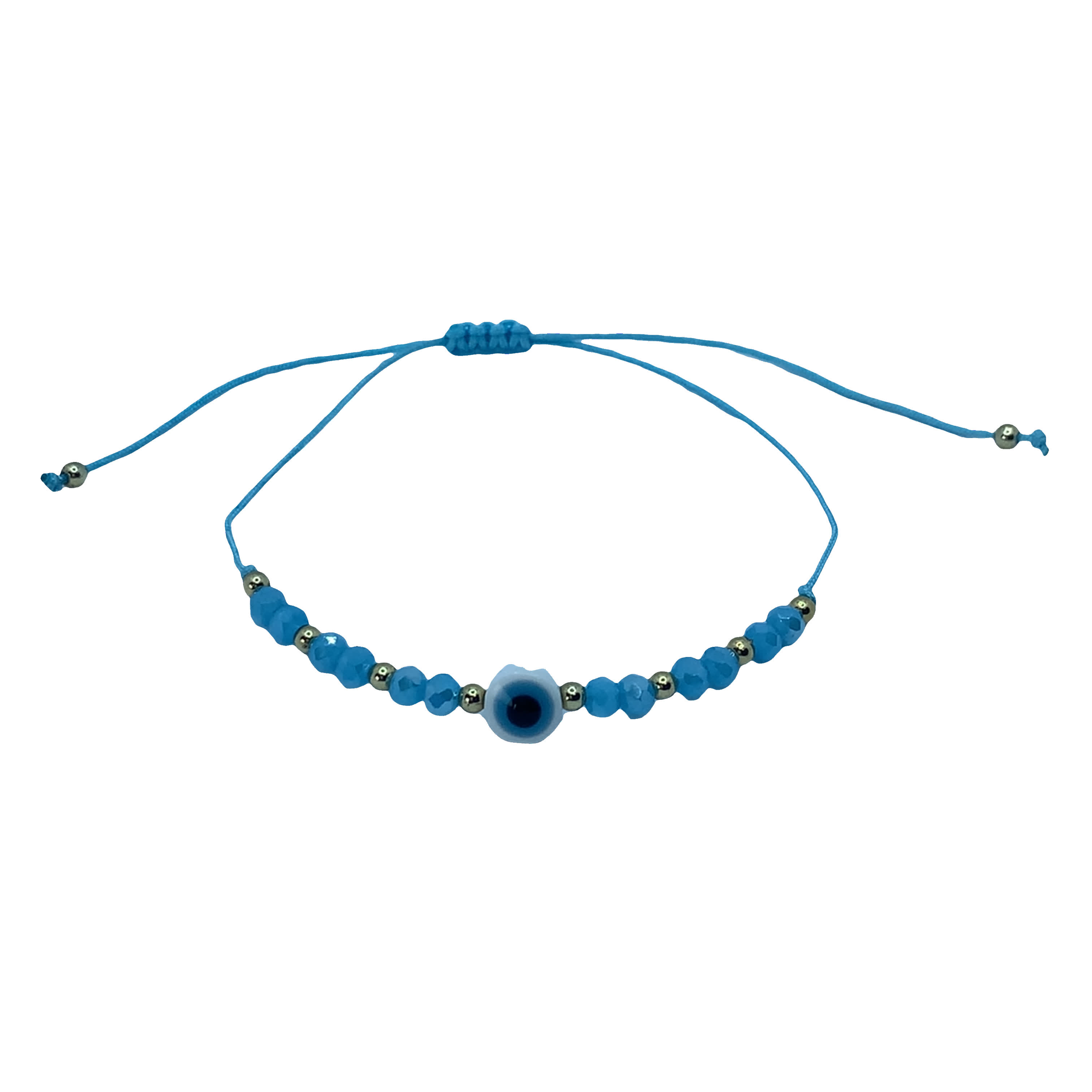 Bransoletka z niebieskich kryształków