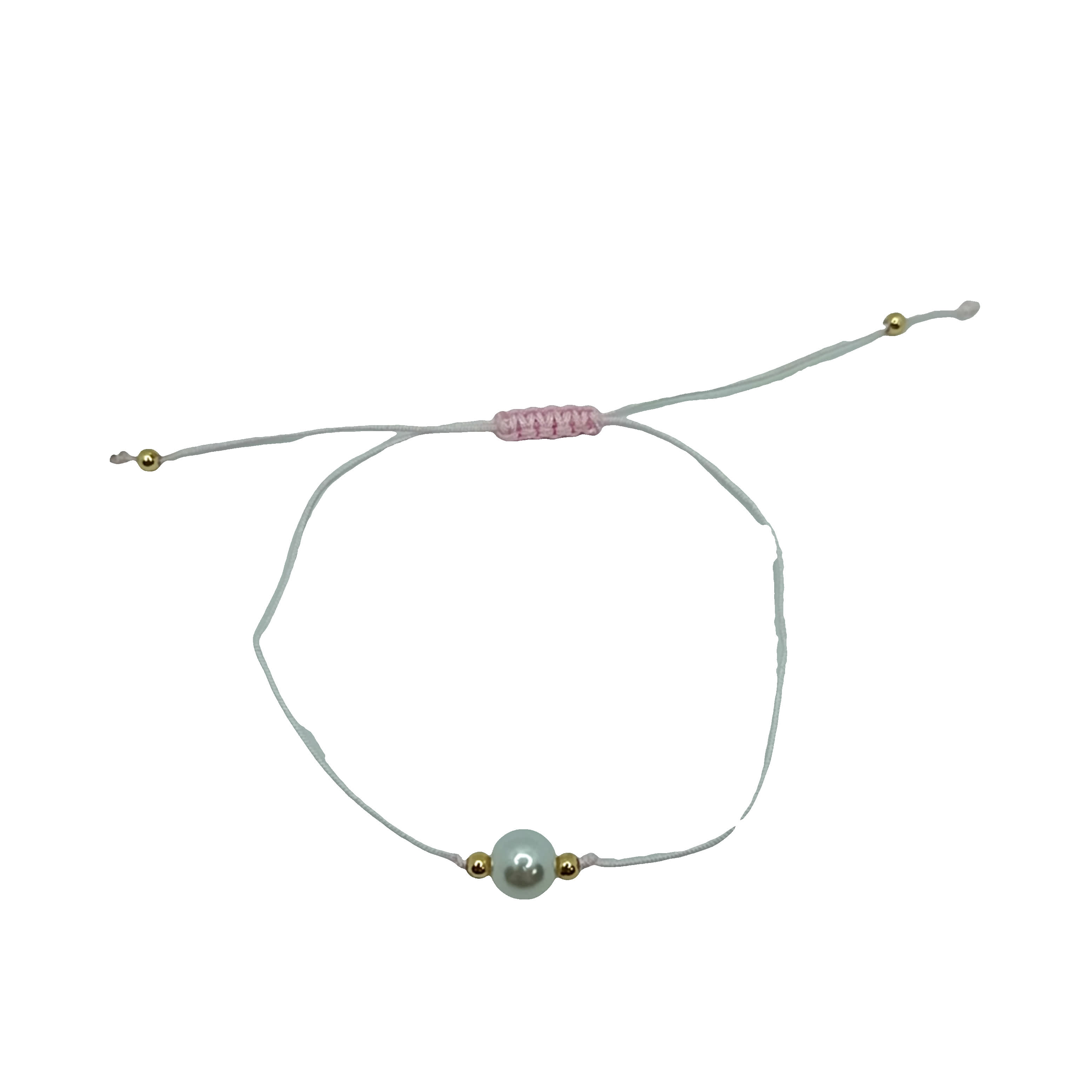 Elegancka okrągła perłowa bransoletka z koralikami