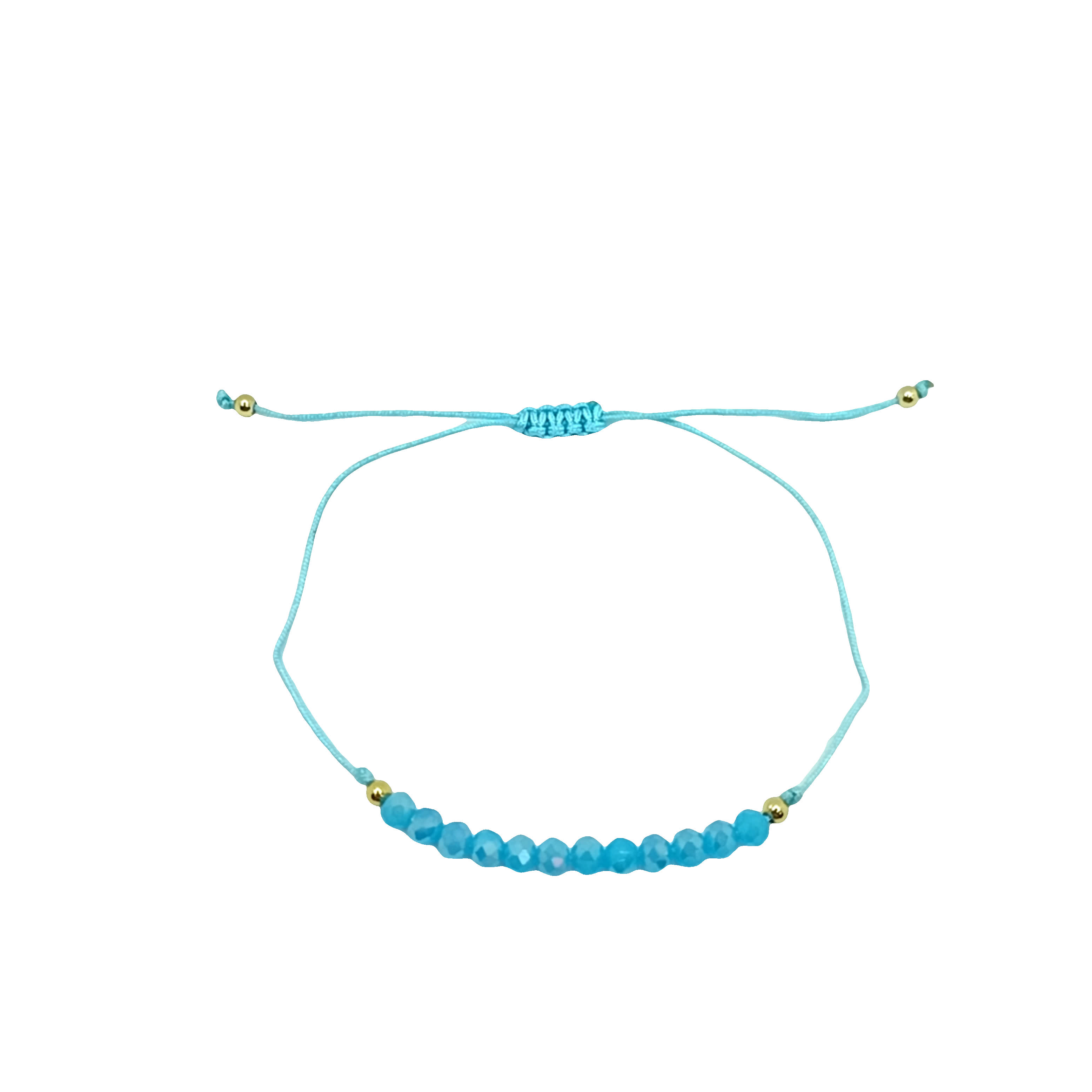 Bransoletka z jasnoniebieskich kryształków