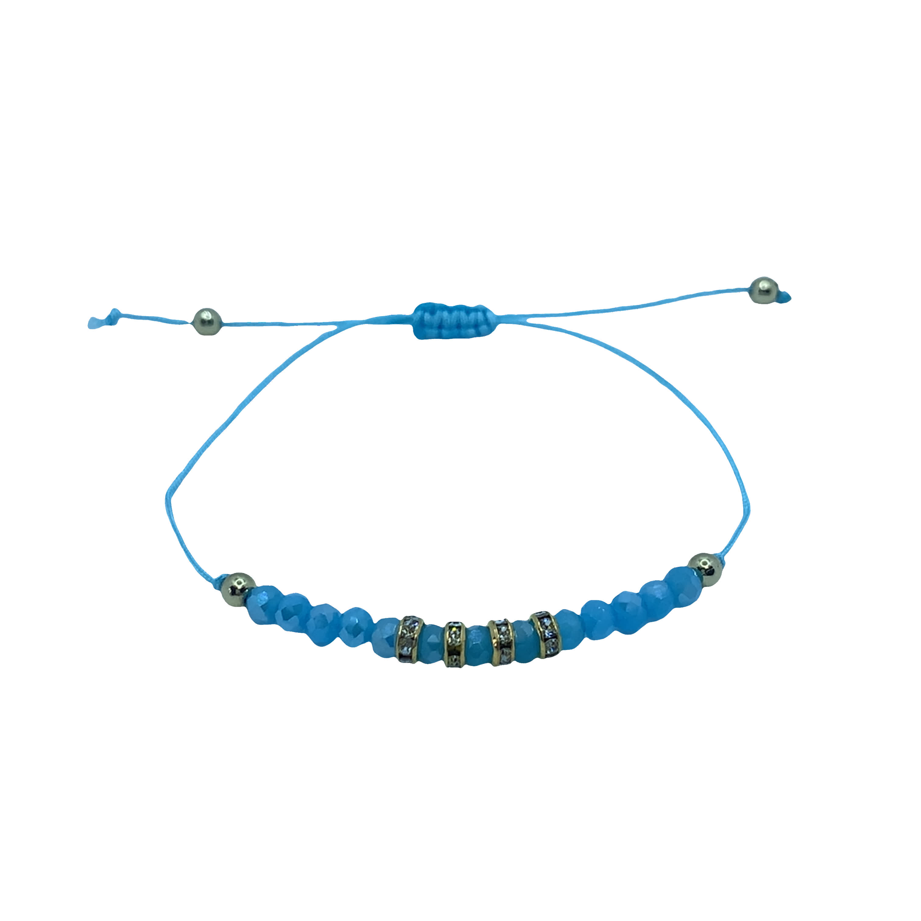 Bransoletka z niebieskich kryształków
