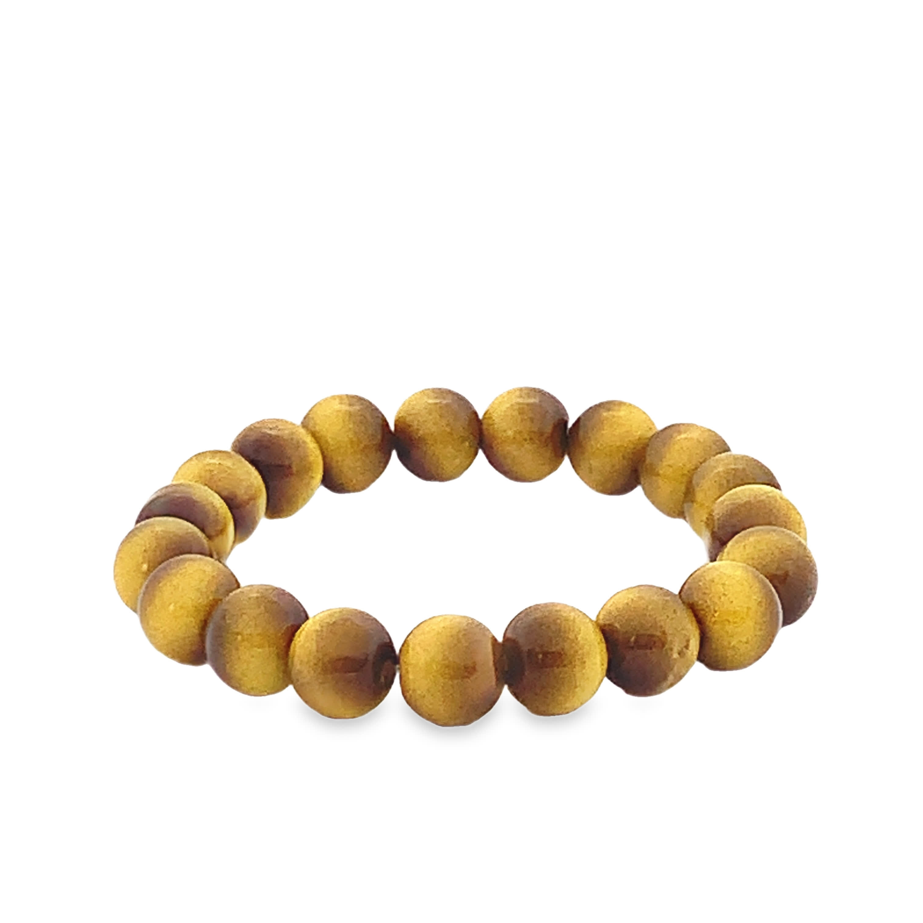 Bransoletka z koralików agatowych z żółto-pomarańczowymi kaboszonami