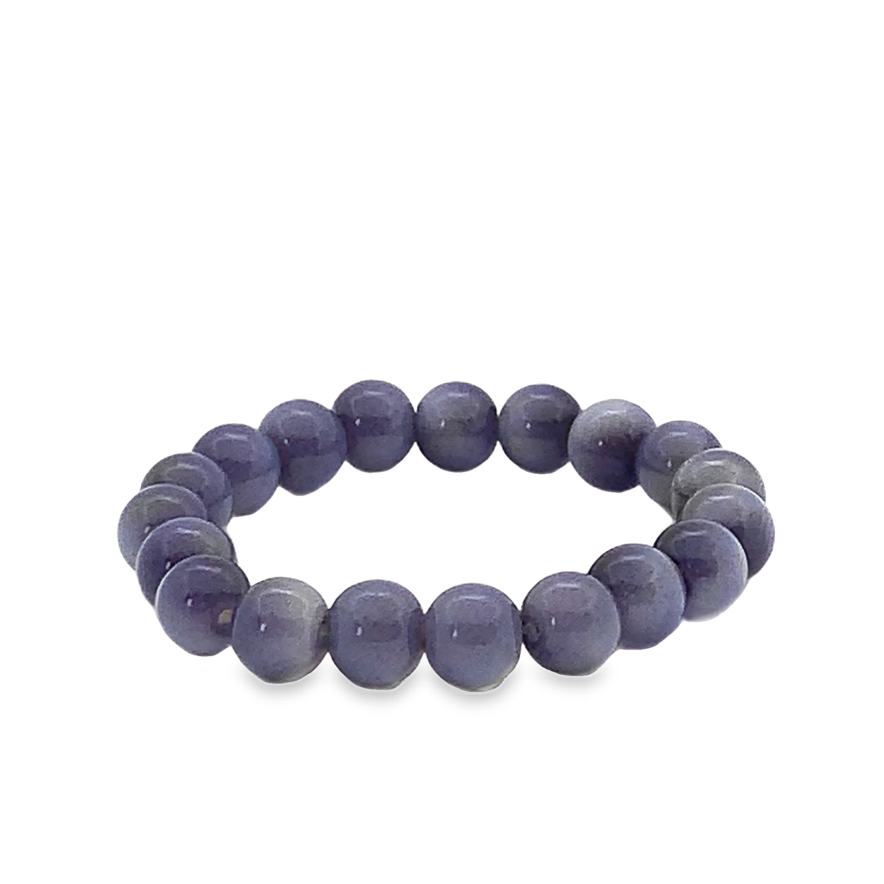 Bransoletka z koralików z niebiesko-fioletowego kwarcu