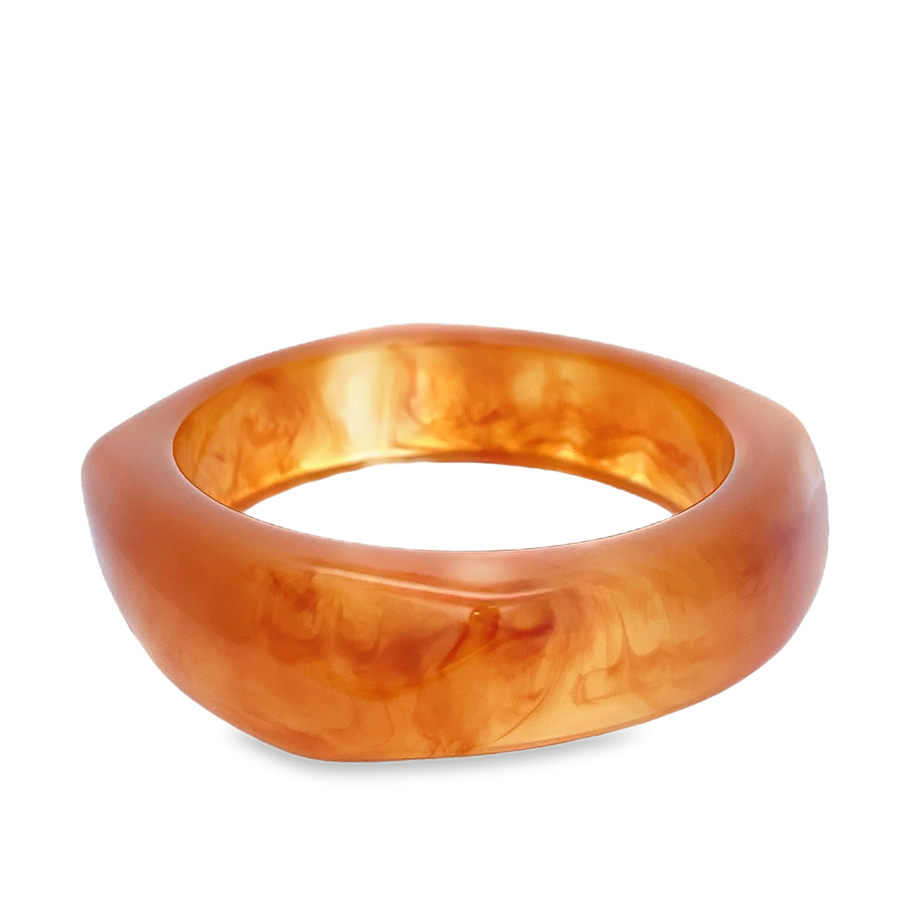 Nowoczesna bransoletka kwadratowa z zawijasami, bez metalu