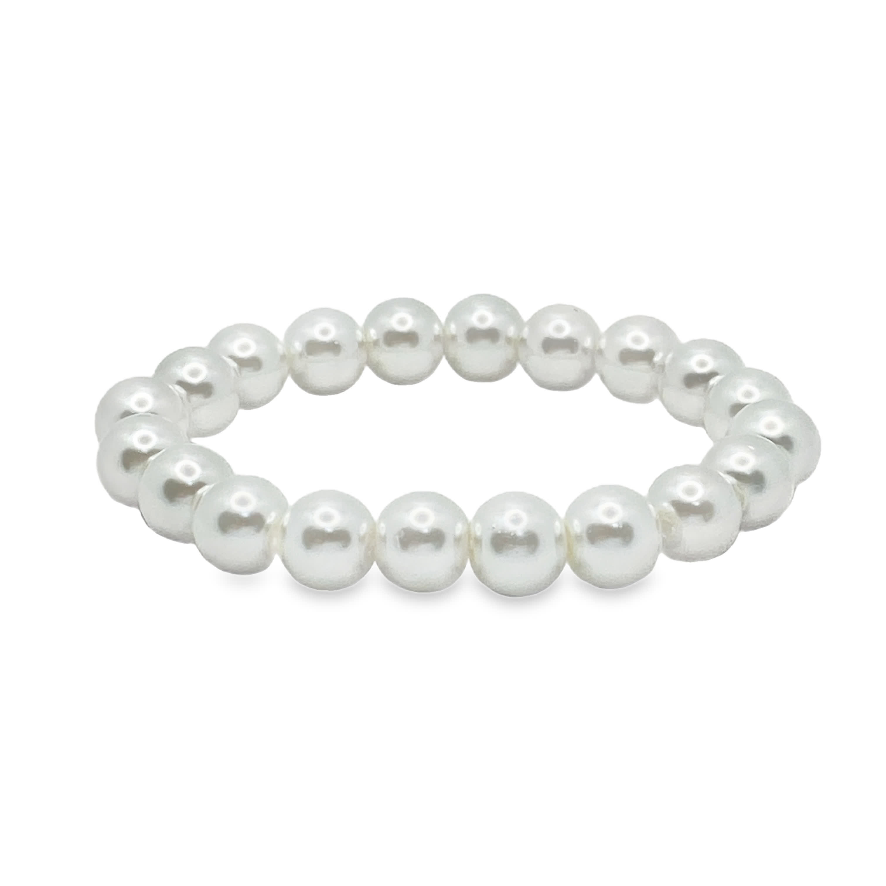 Elegancka bransoletka z pereł i koralików, podstawa bez metalu