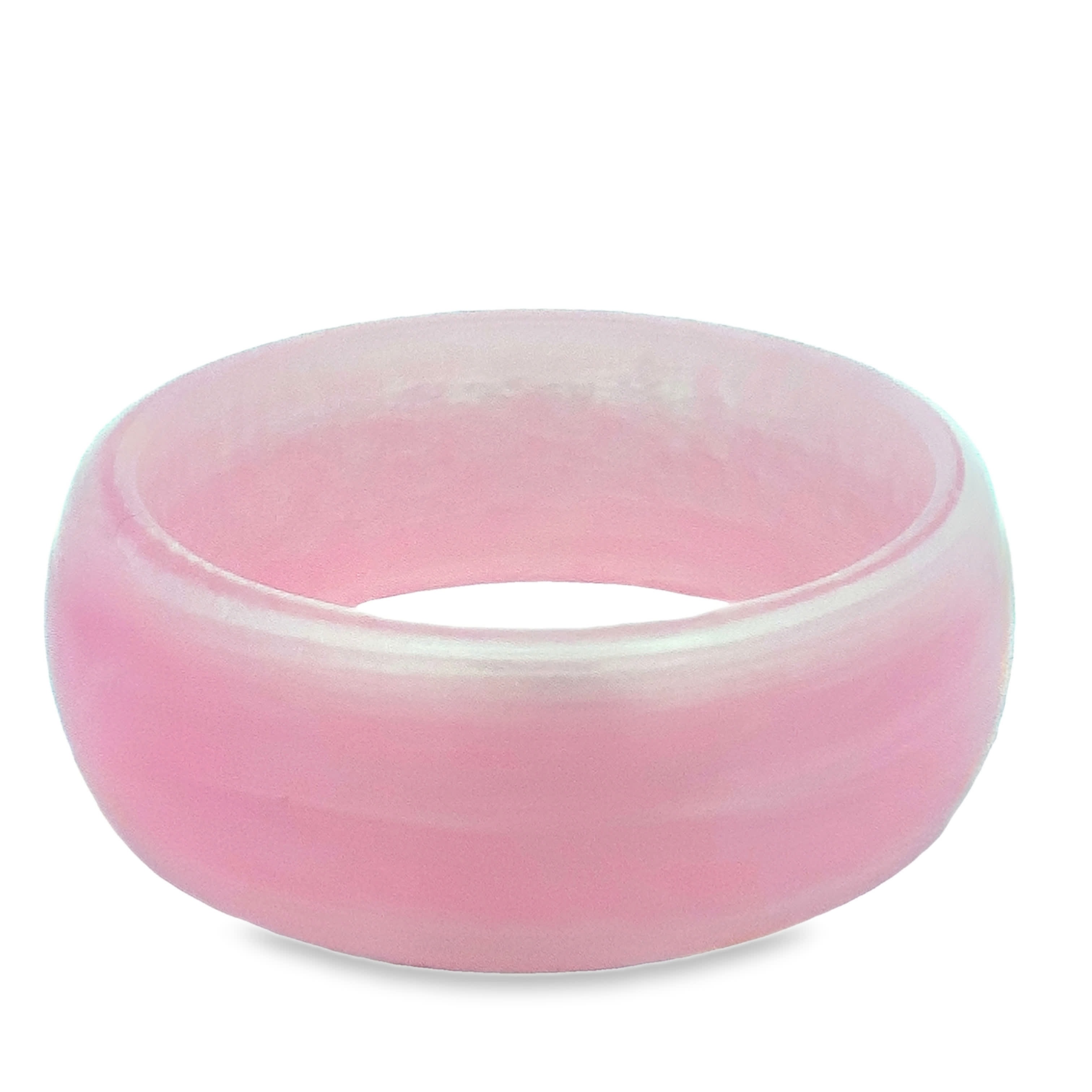 Bransoletka typu bangle żywica różowa