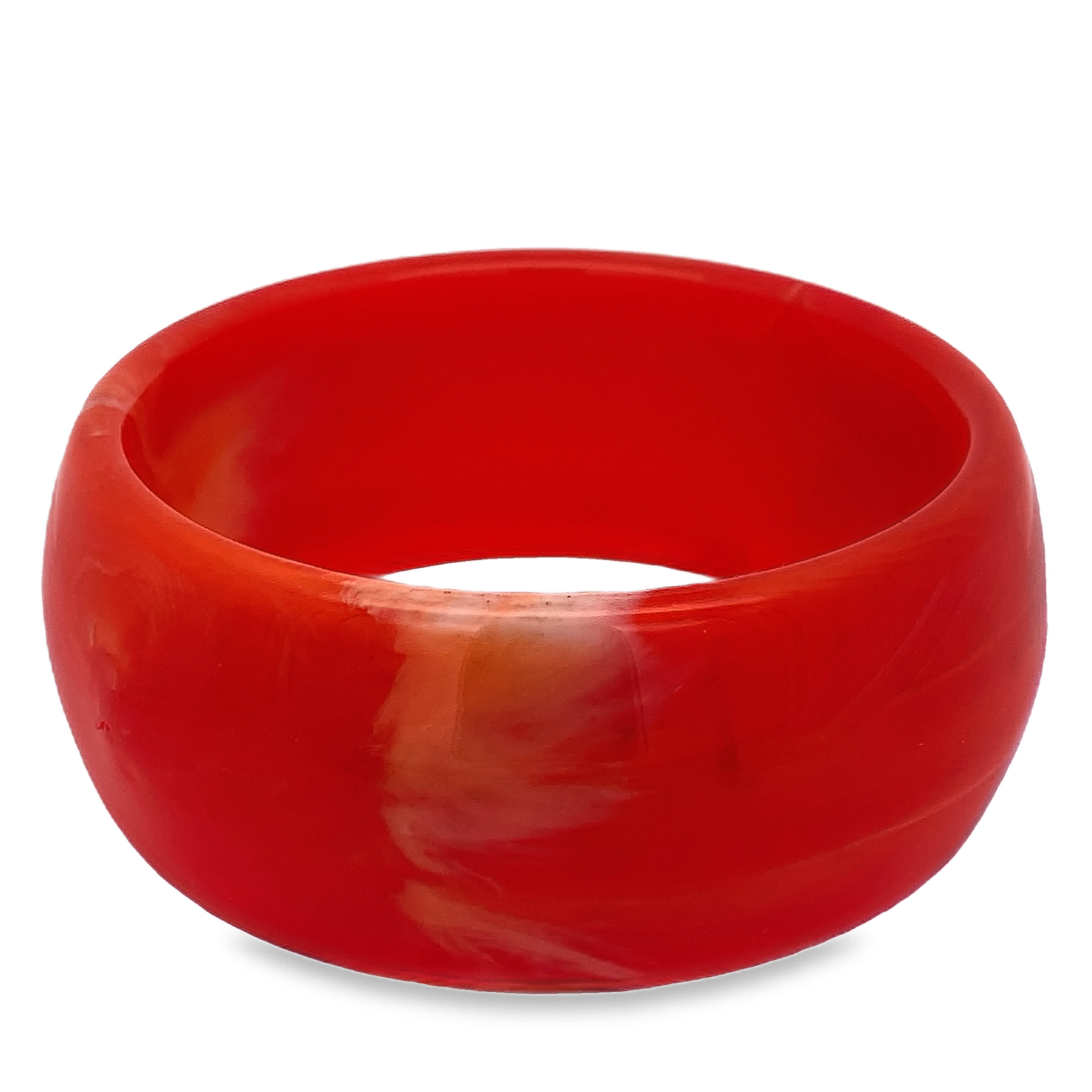 Wyrazista czerwona bransoletka bez metalu