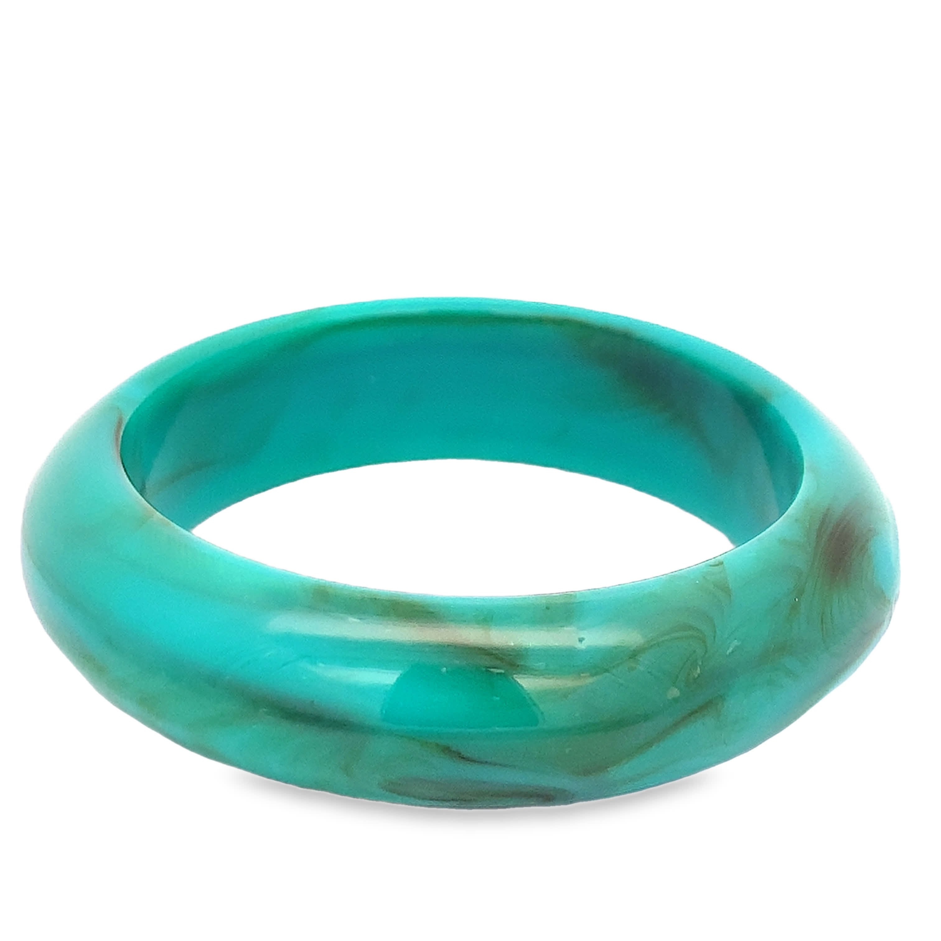 Bransoletka z turkusu kaboszonowego bez metalu