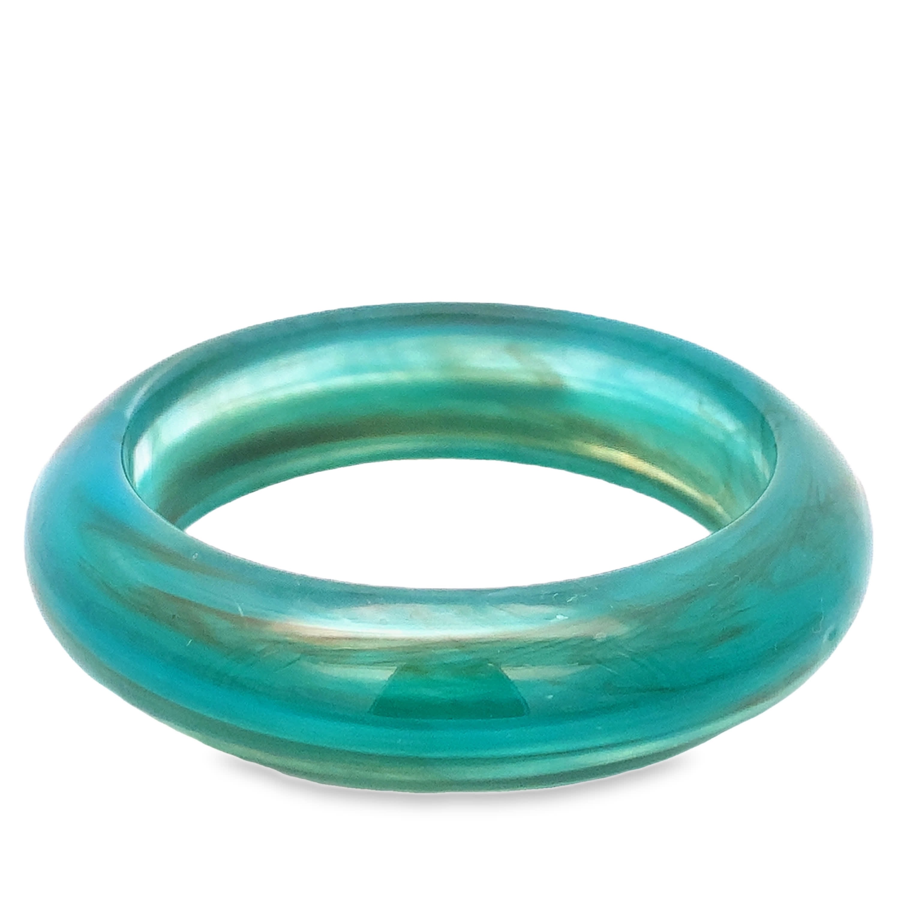 Bransoletka typ bangle imitacja naturalnego chalcedonitu