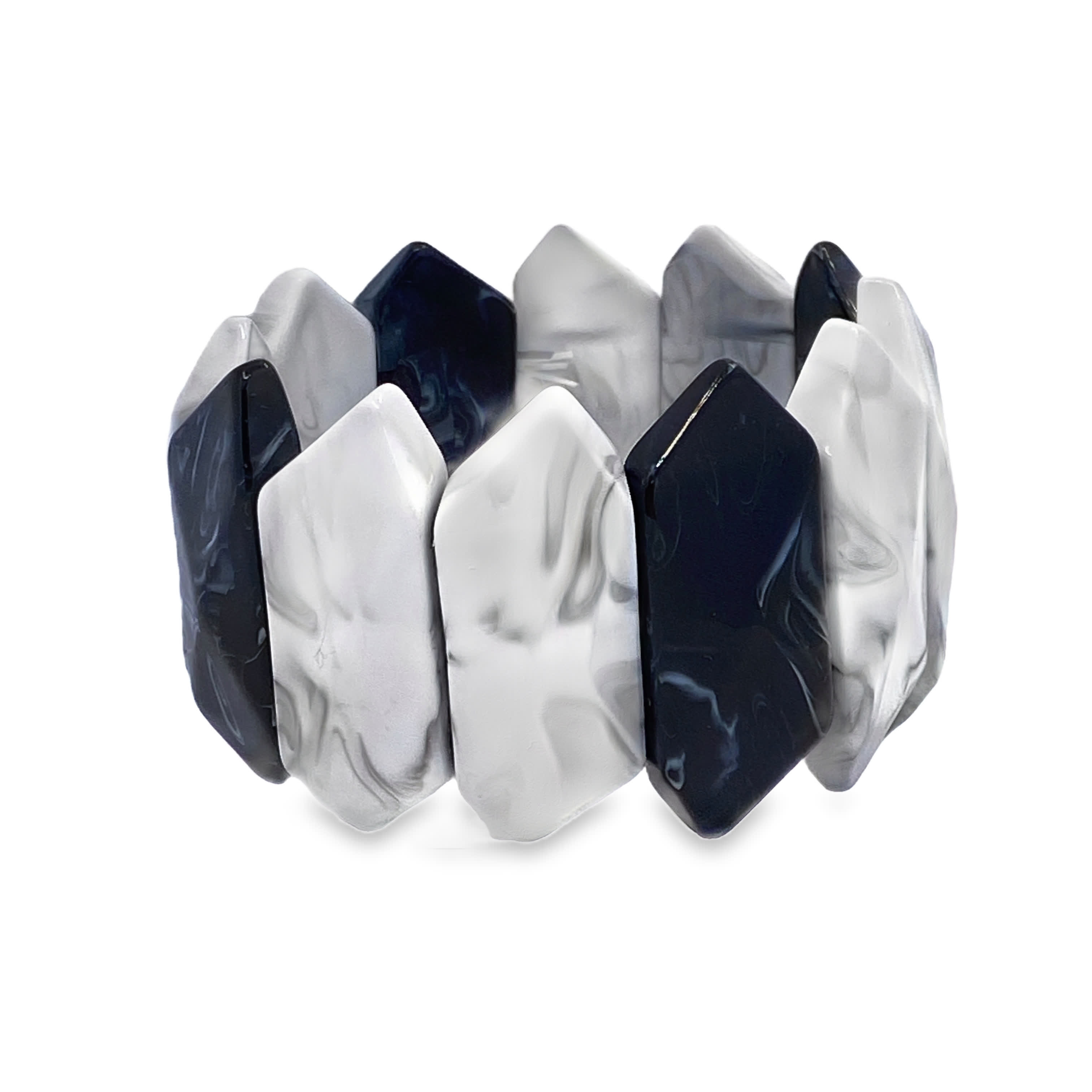 Elegancka marmurkowa bransoletka bez metalu