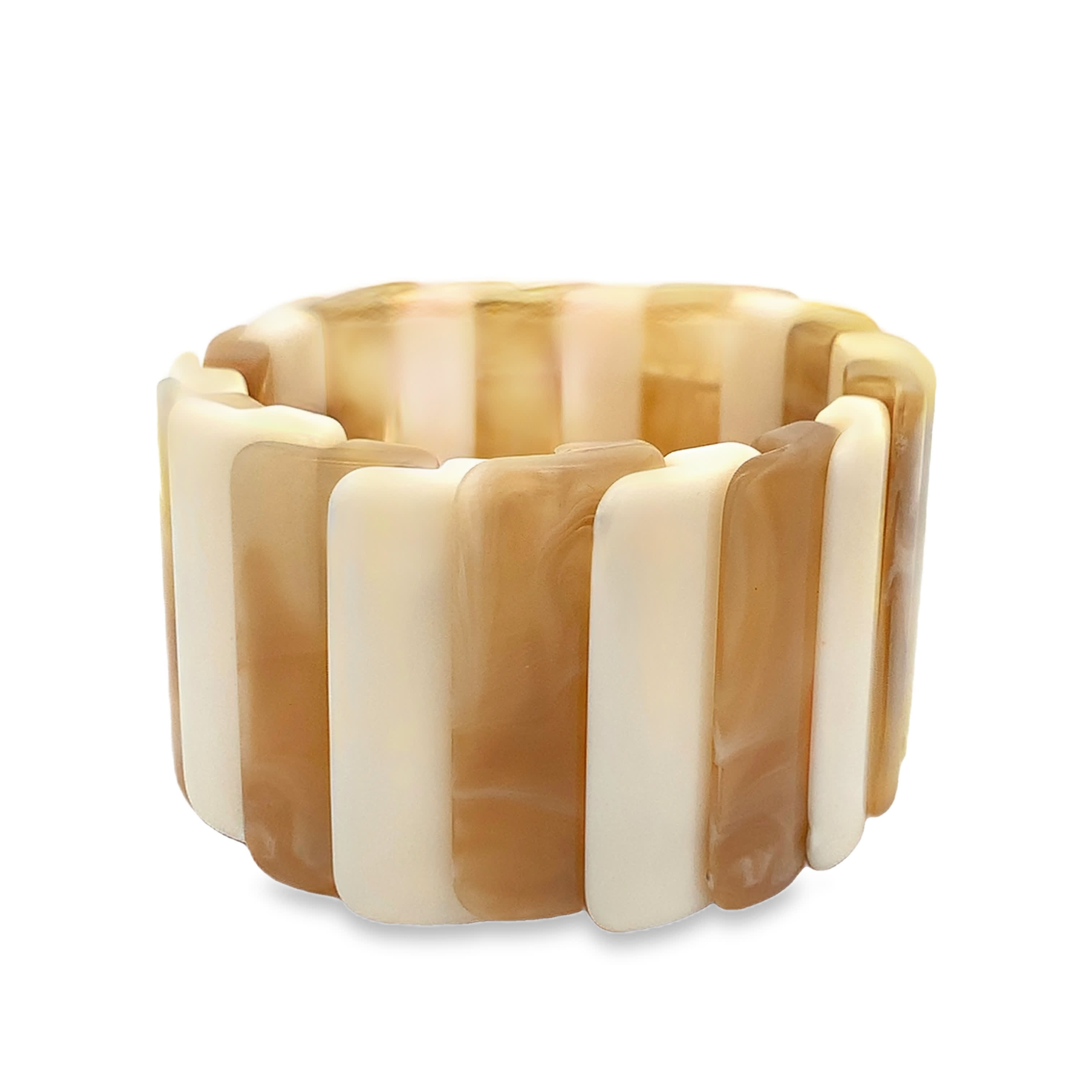 Nowoczesna segmentowana bransoletka, bez metalu, modny element