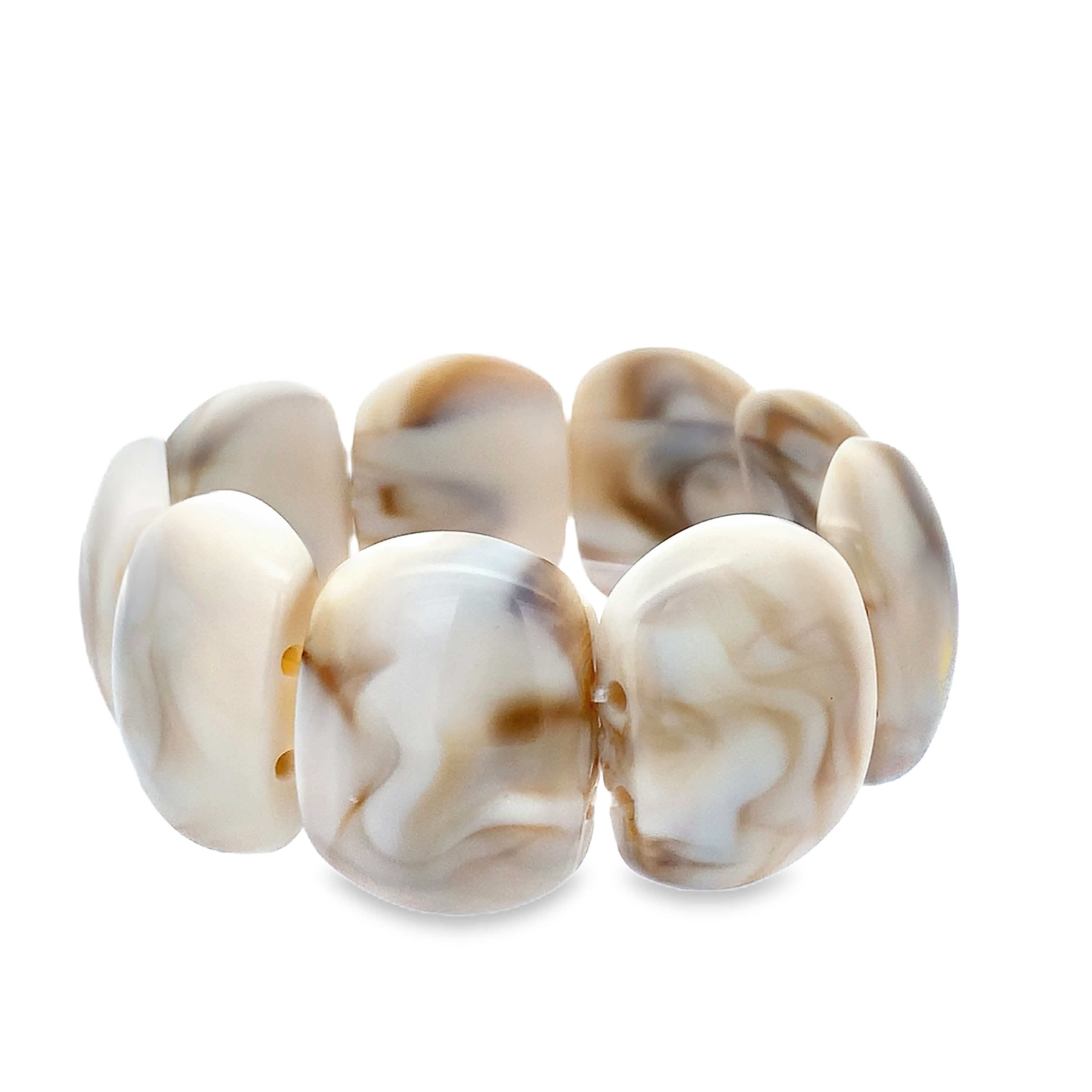 Elegancka bransoletka koralikowa w neutralnym odcieniu