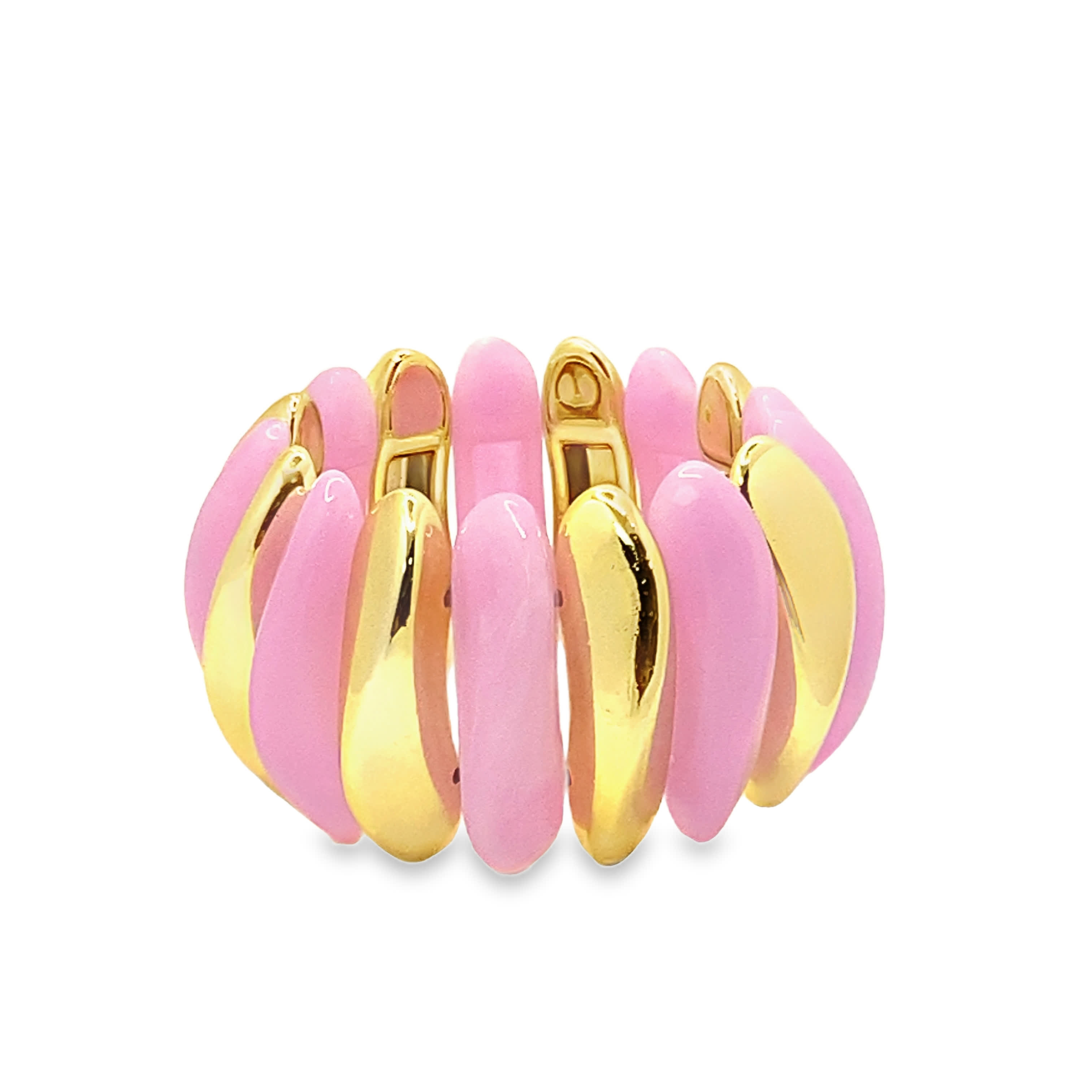 Bransoletka typu bangle w odcieniach liliowo-złocistym