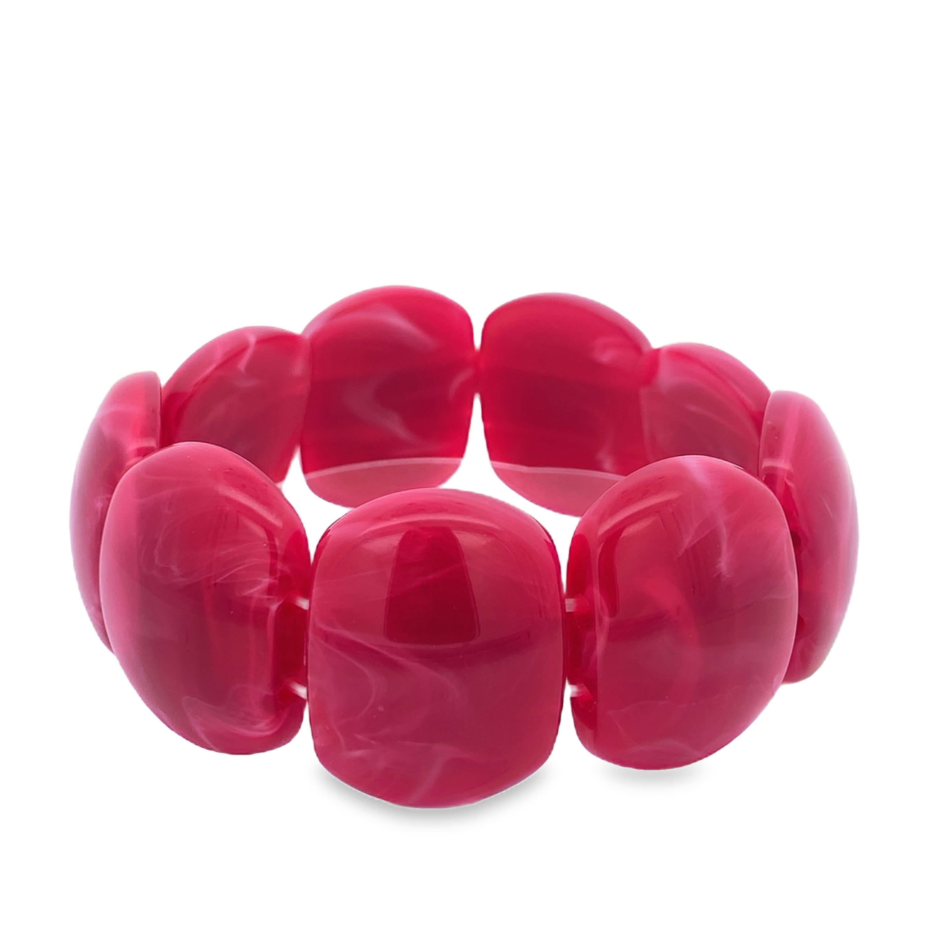 Żywa czerwona bransoletka z koralikami koralowymi