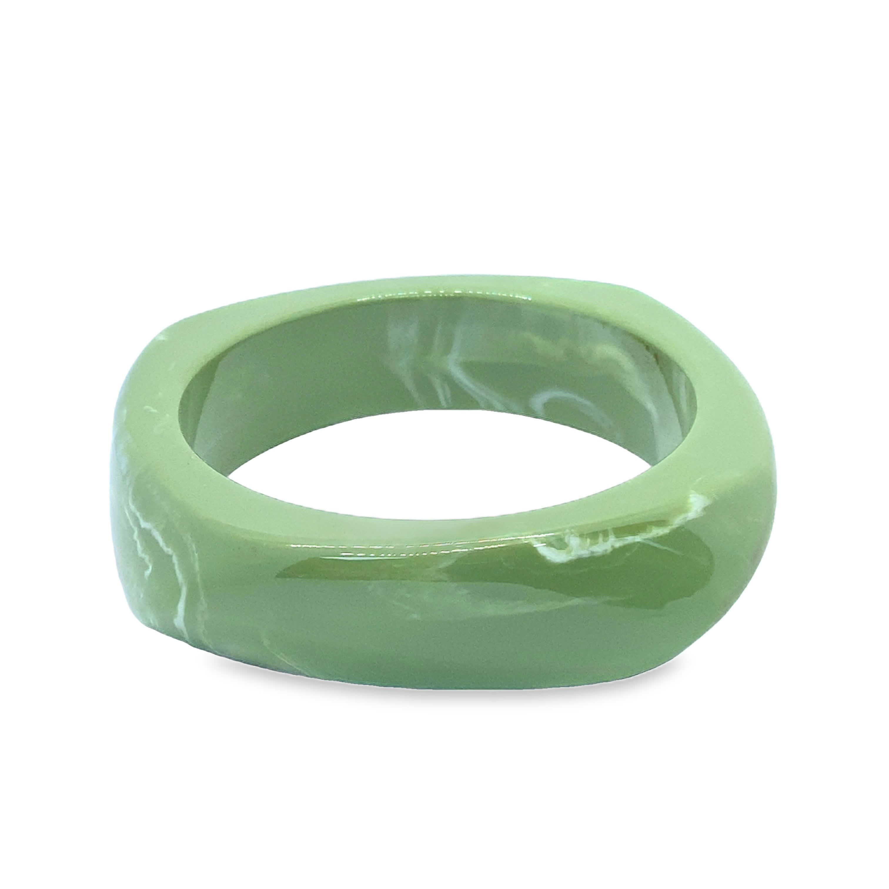 Bangle zielona z kamienia