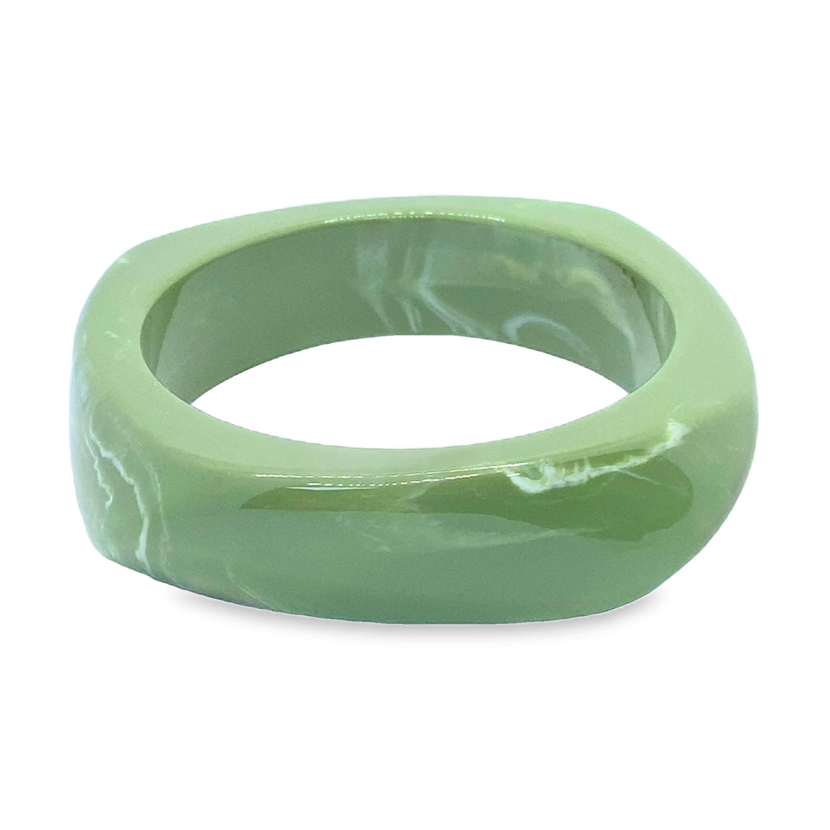 Bangle zielona z kamienia