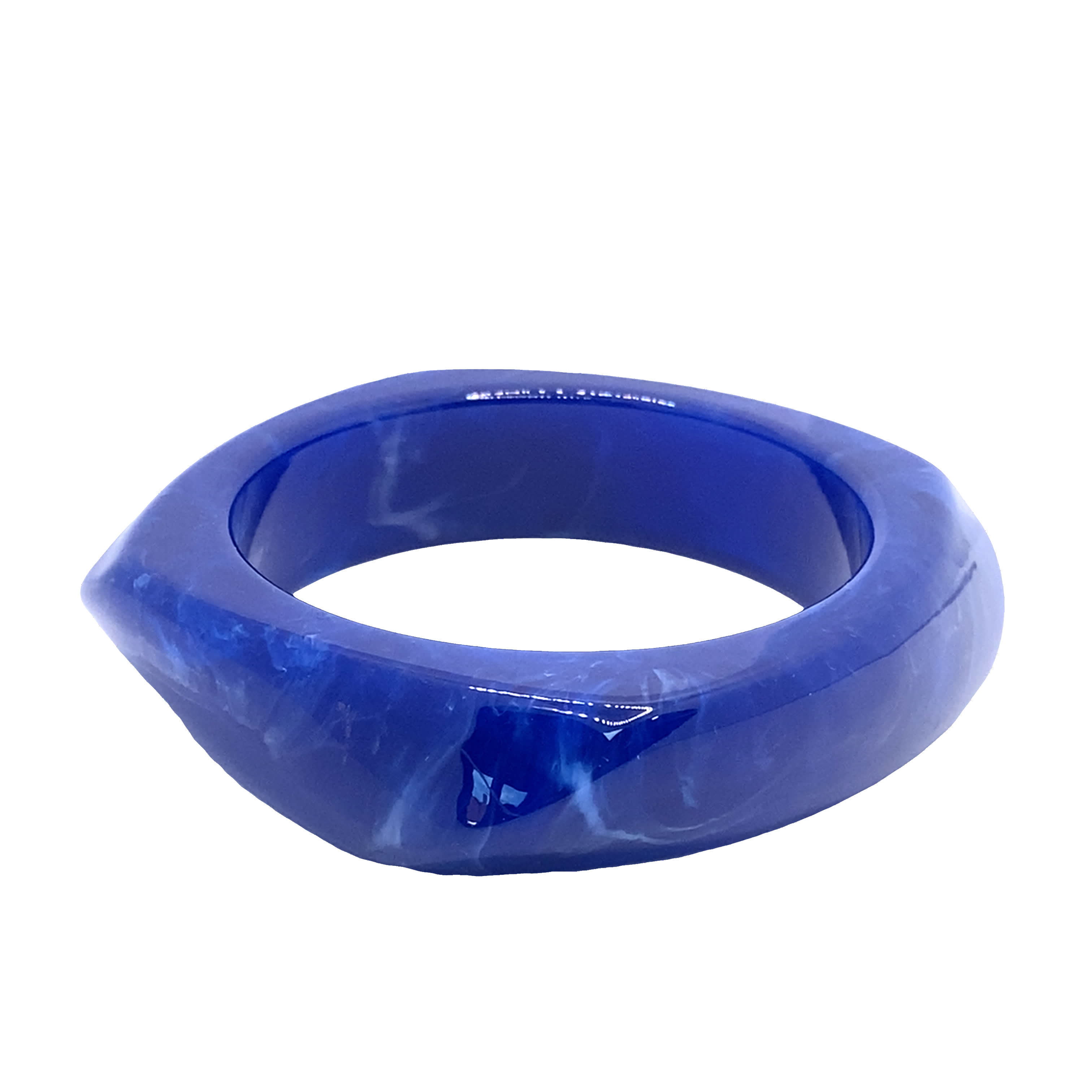 Bransoletka z niebieskiego marmurku wykonana ręcznie