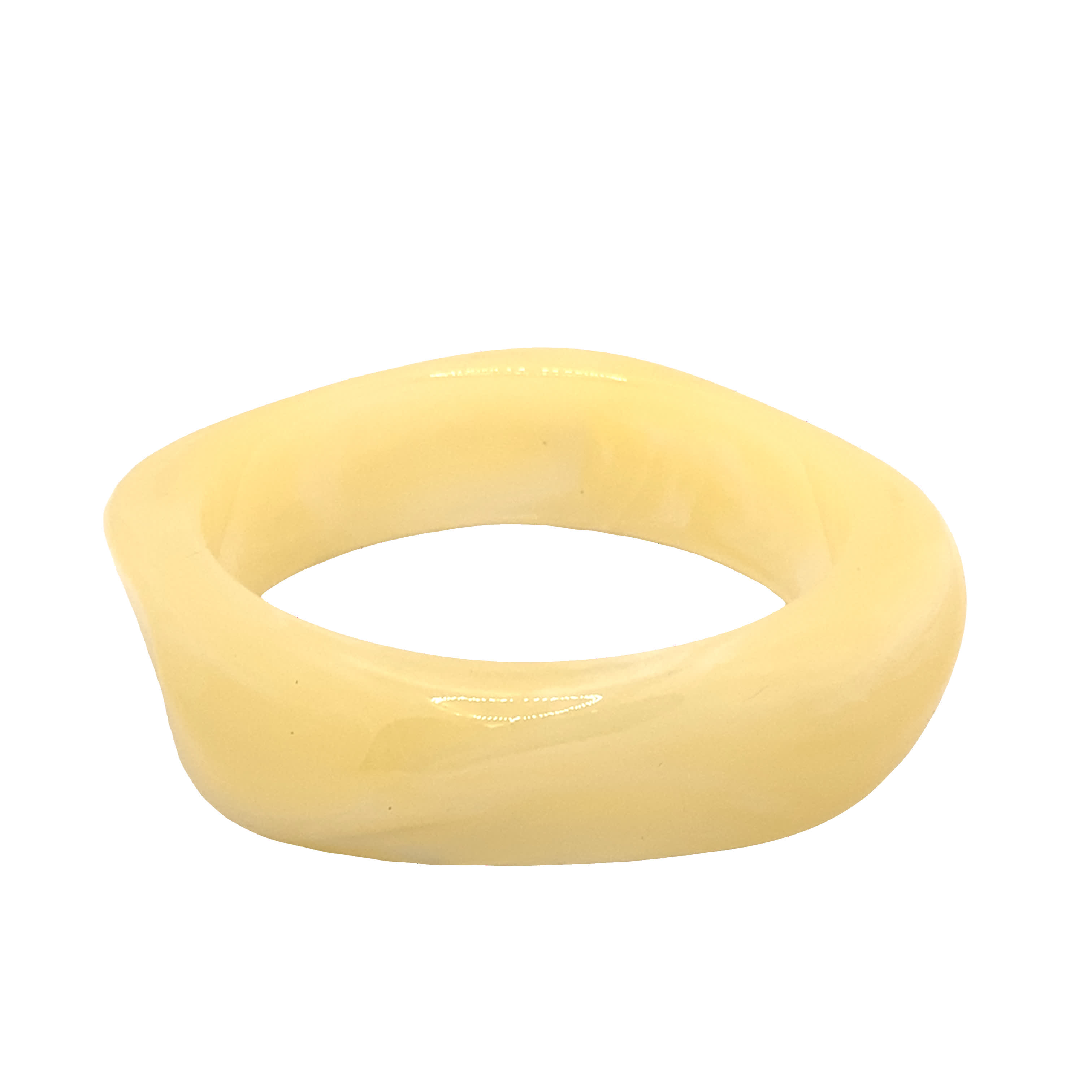 Bransoletka organiczna z bursztynu: żółta, kaboszonowa, bez metalu